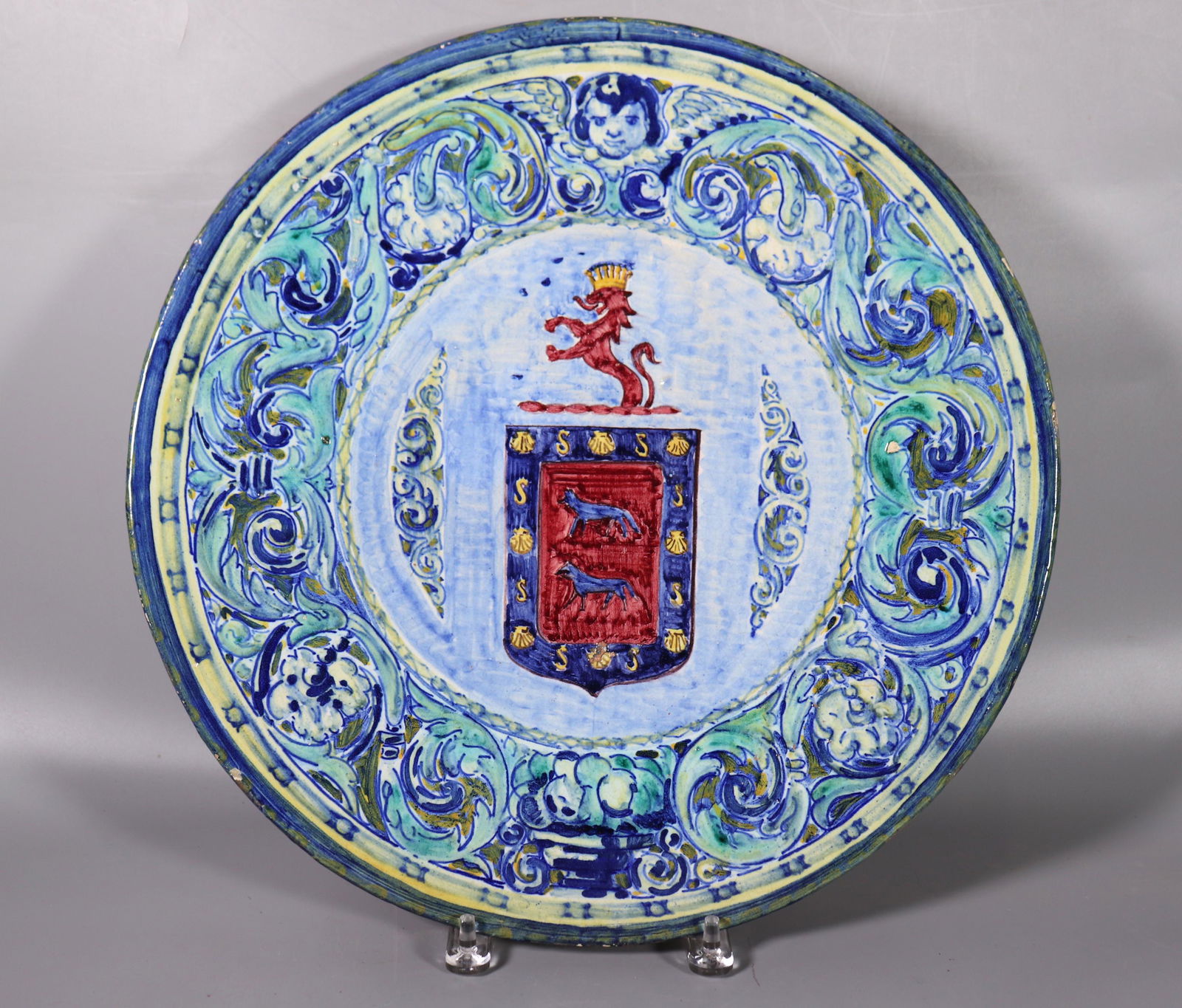 Italian Faience Armorial Charger (1 of 5)