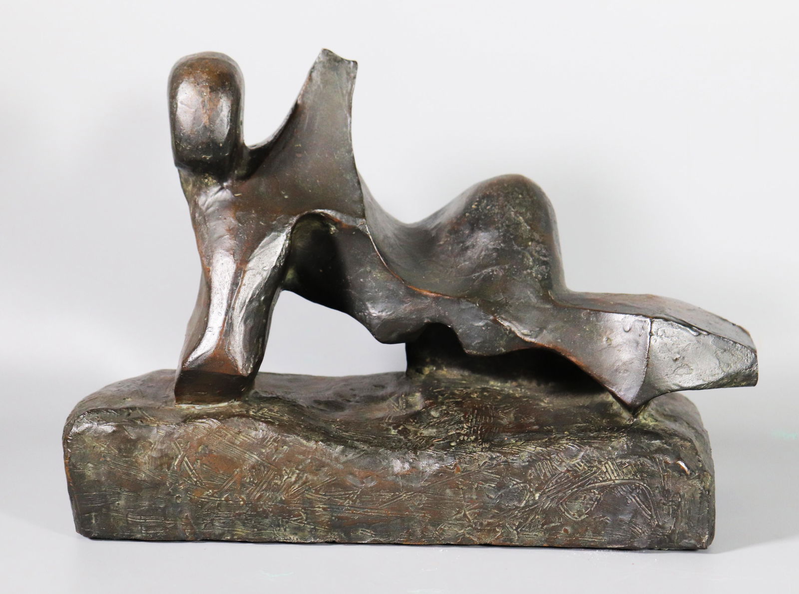 Eli Ilan; Abstract Reclining Figure Bronze (1 of 6)