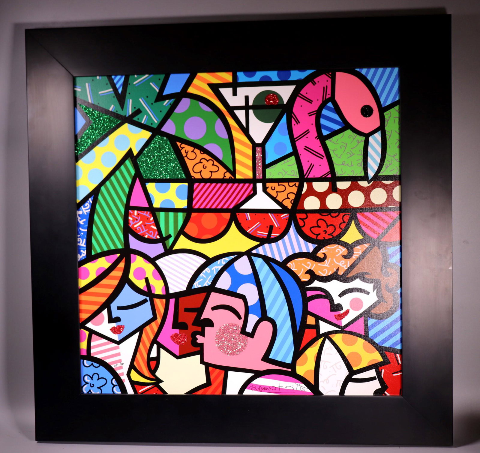 Romero Britto Print; New Cafe Miami Signed AP (1 of 6)