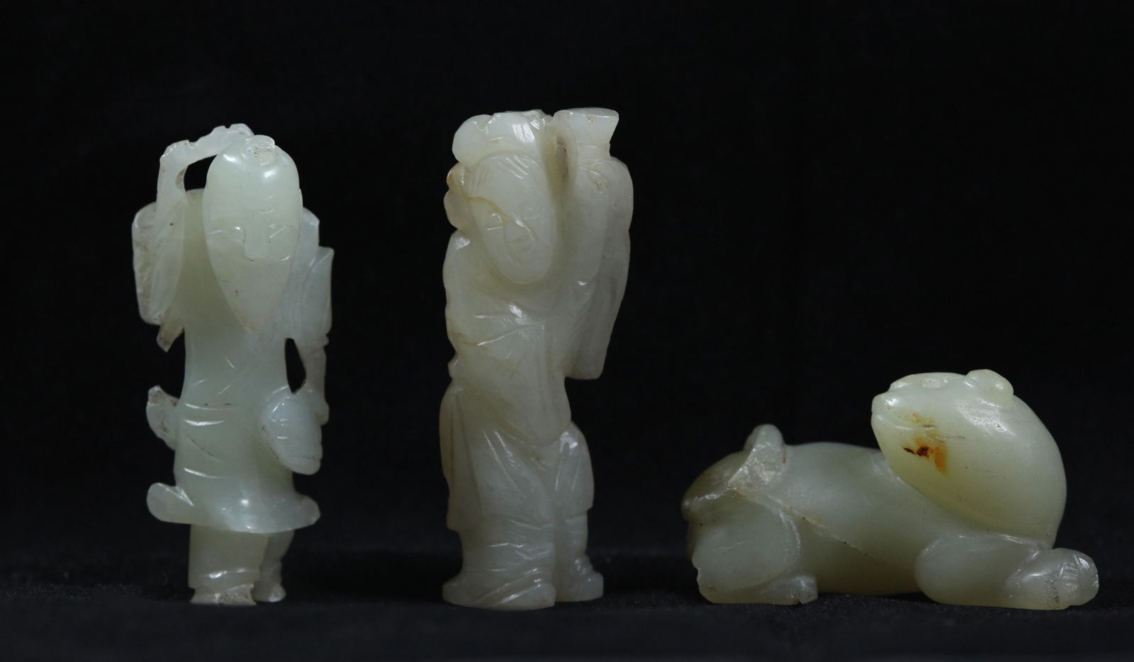 3 Chinese Qing Dynasty Jade Figures (1 of 5)
