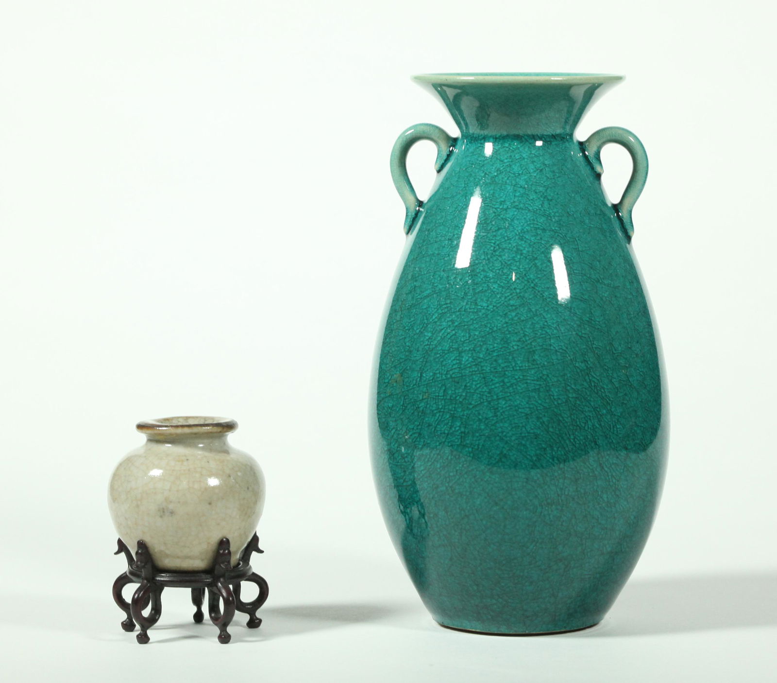 2 Chinese Crackle Glazed Porcelains (1 of 5)