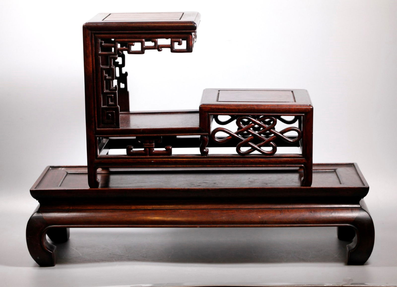 Chinese Hardwood 3 Level Stand & Ruyi Stand (1 of 10)