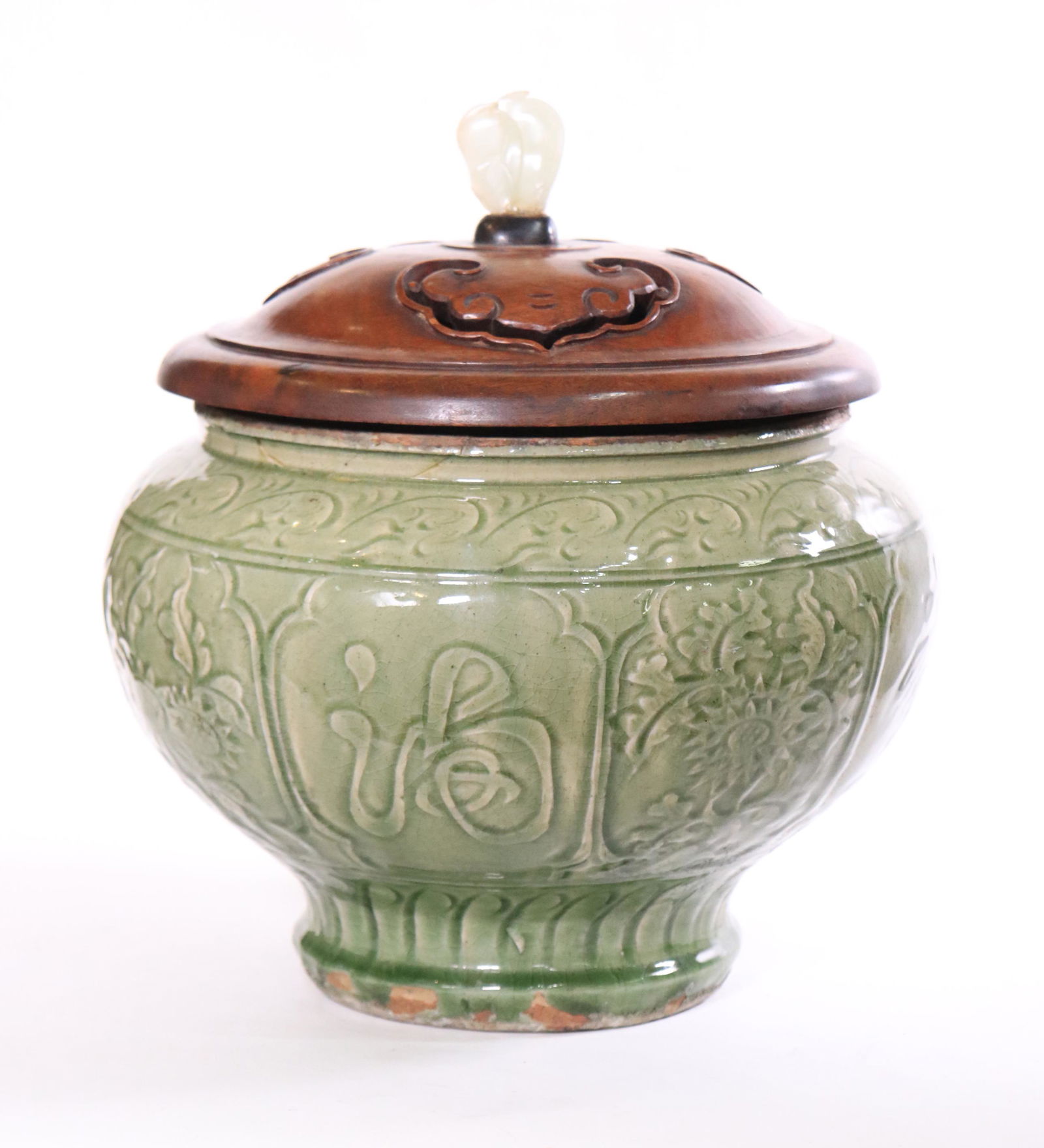 Chinese Ming Longquan Celadon Porcelain Jar (1 of 6)