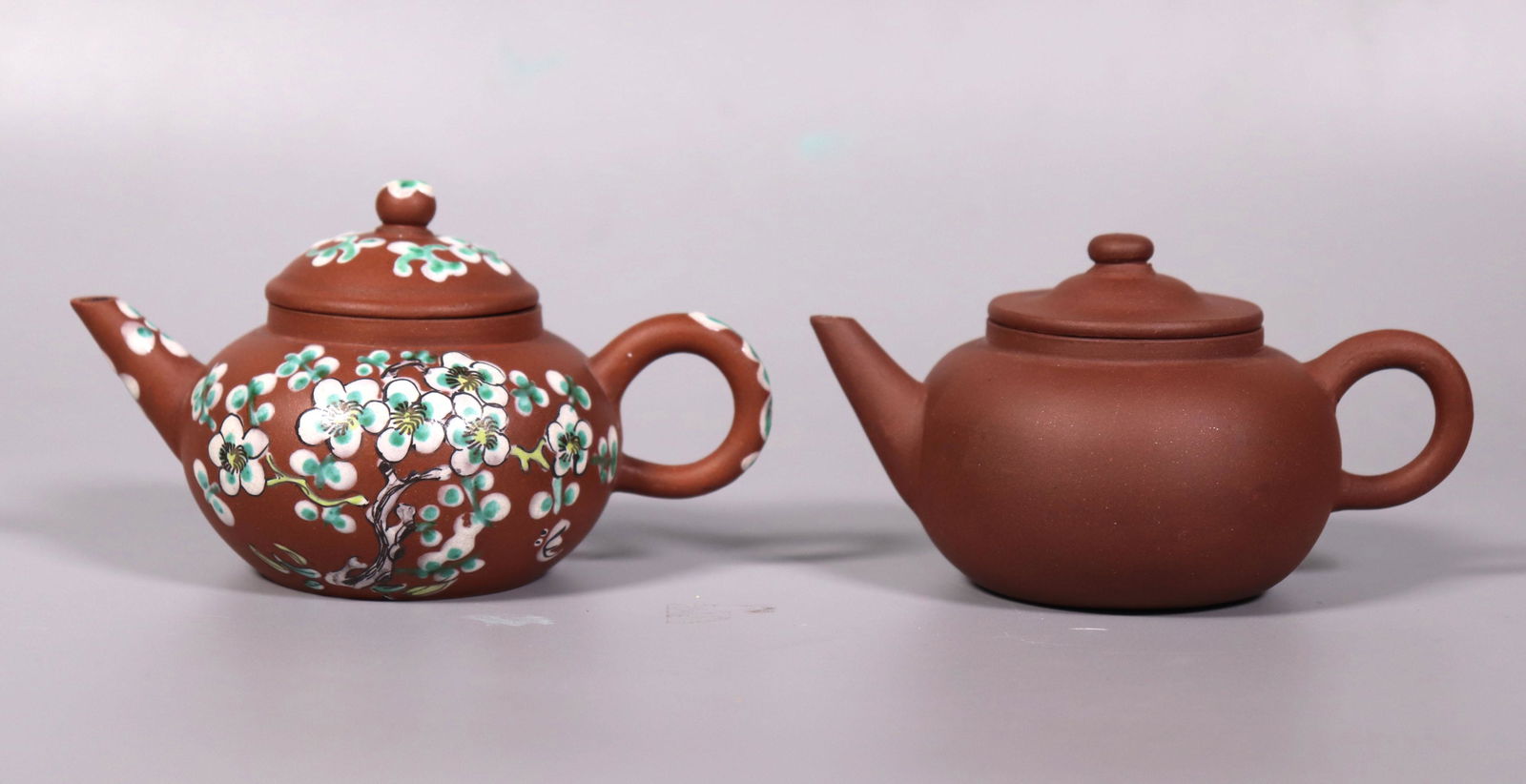 2 Chinese Gourd shaped Yixing Small Teapots (1 of 7)