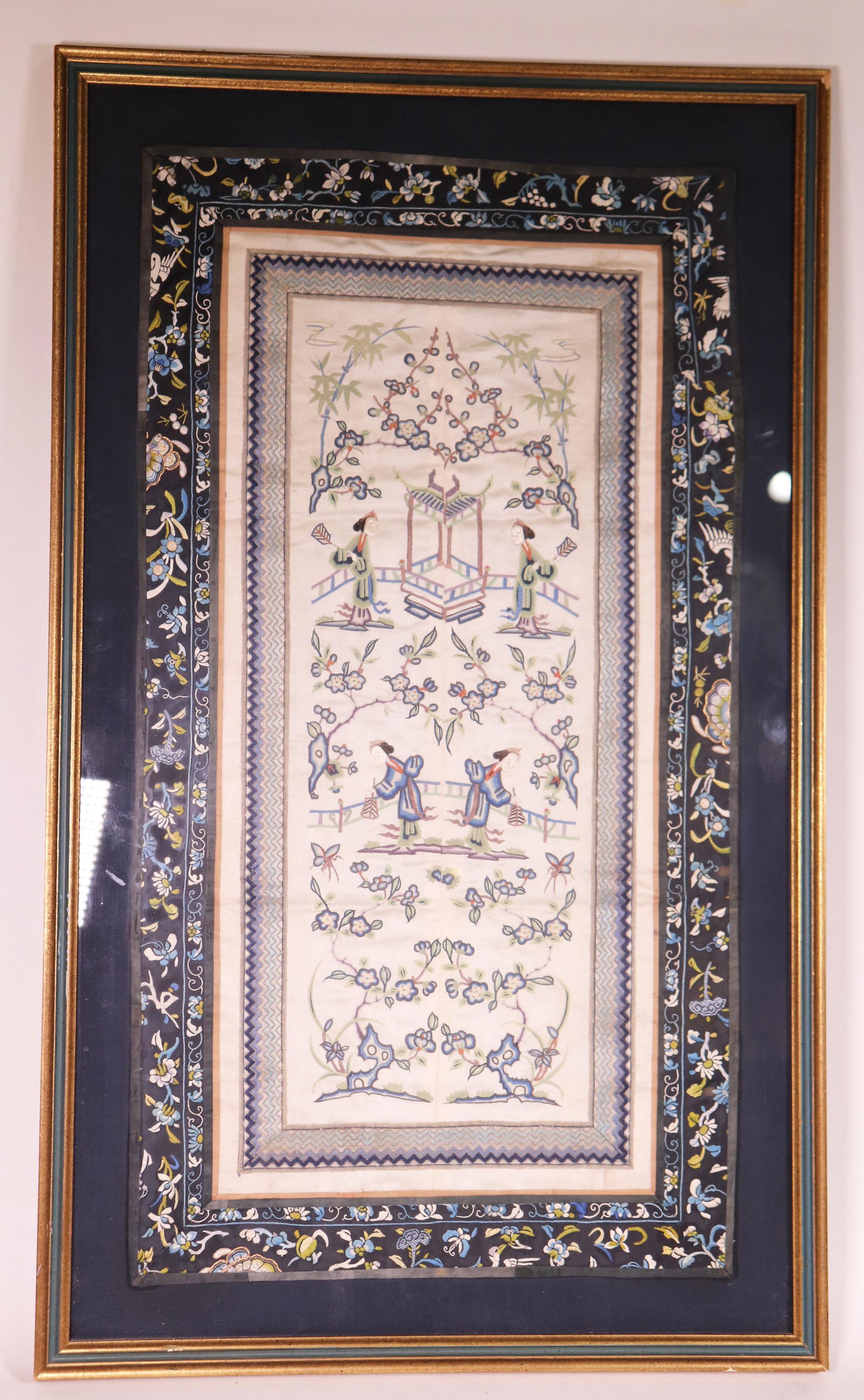 Pr Chinese Qing Chain Stitch Silk Sleeve Borders (1 of 4)