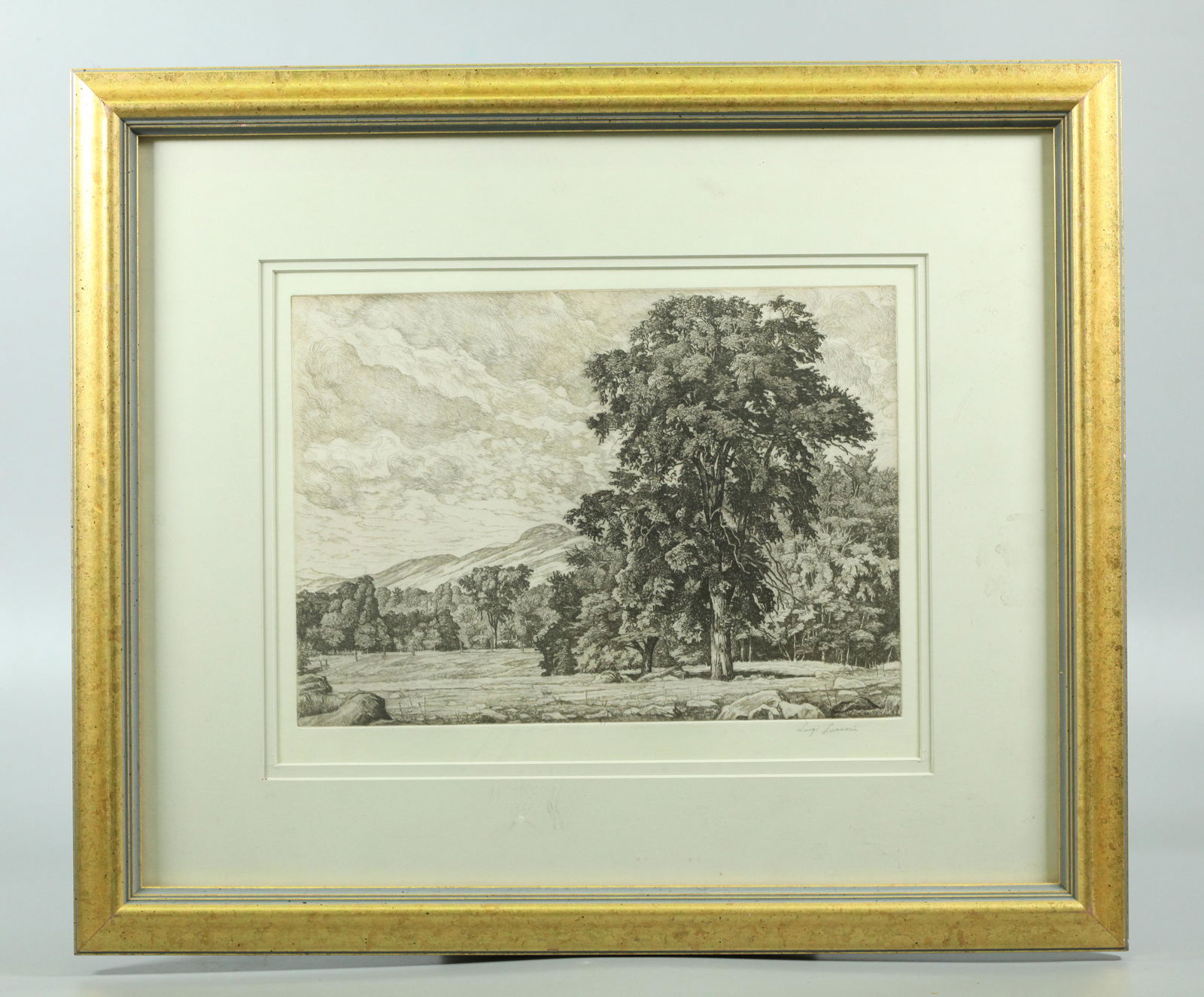 Luigi Lucioni; Stony Pasture 1943 Etching (1 of 6)