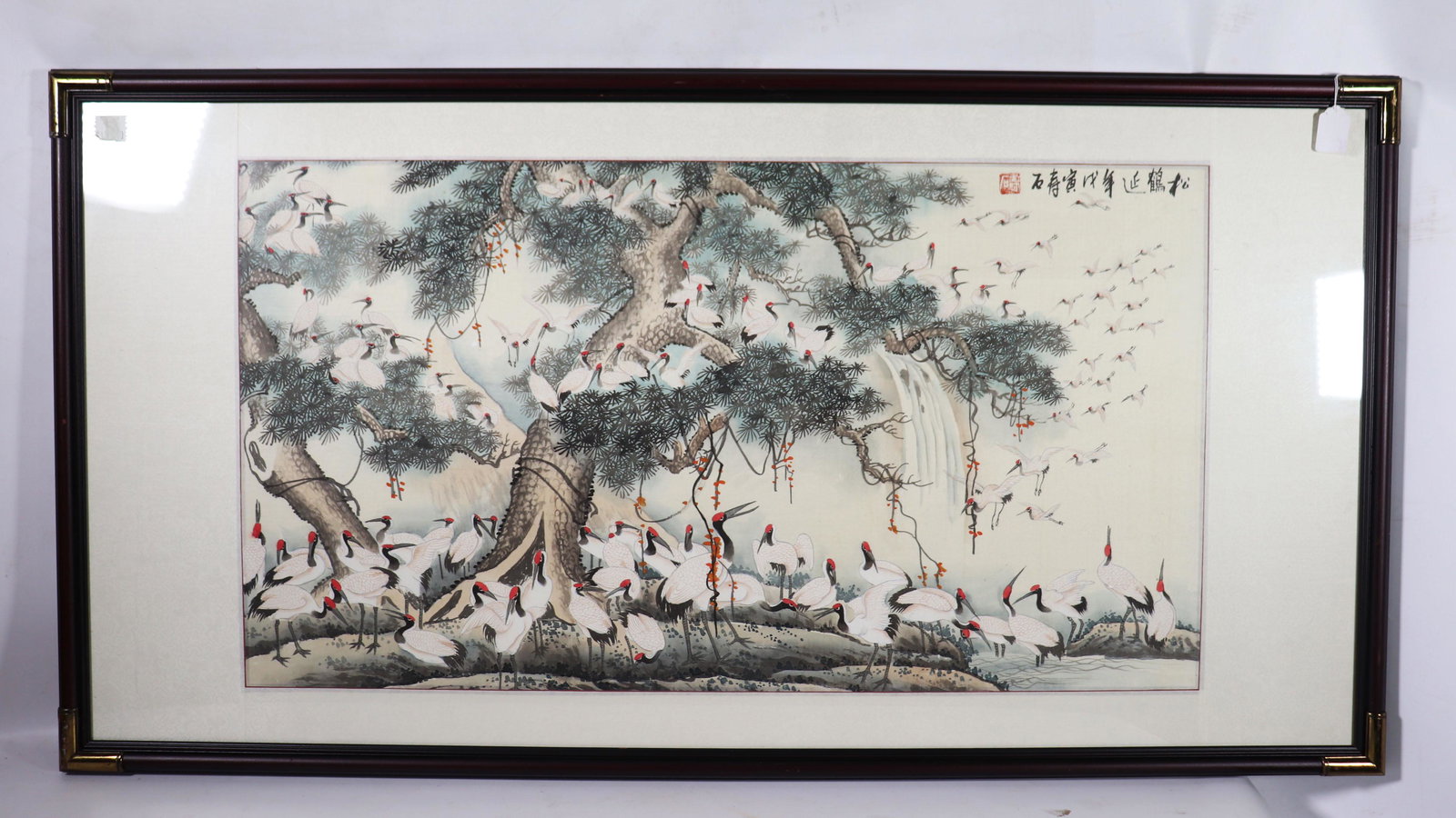 Chinese Painting 100 Cranes & Pine (1 of 4)