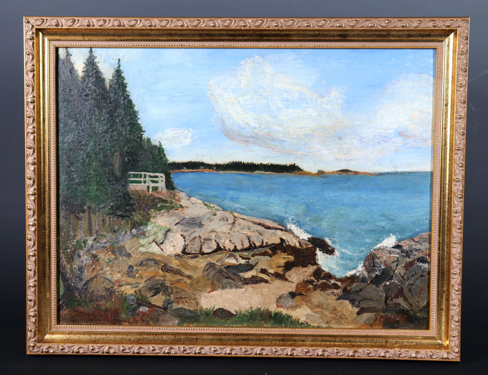 Francis Speight; Oil Canvas Board "Water View" (1 of 5)