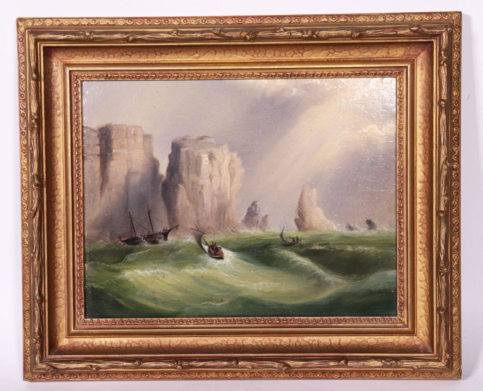 Mid 19 C American Oil Shipwreck Rescue Rocky Coast (1 of 4)