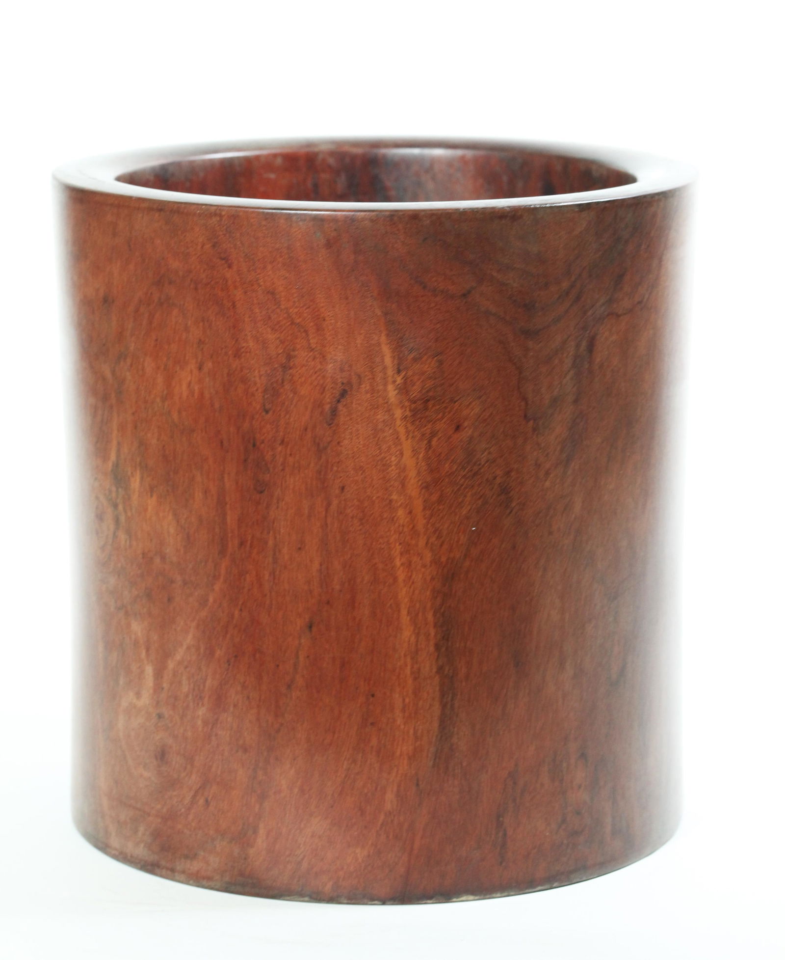 Large & Heavy Chinese Huanghuuali Wood Brush Pot (1 of 5)