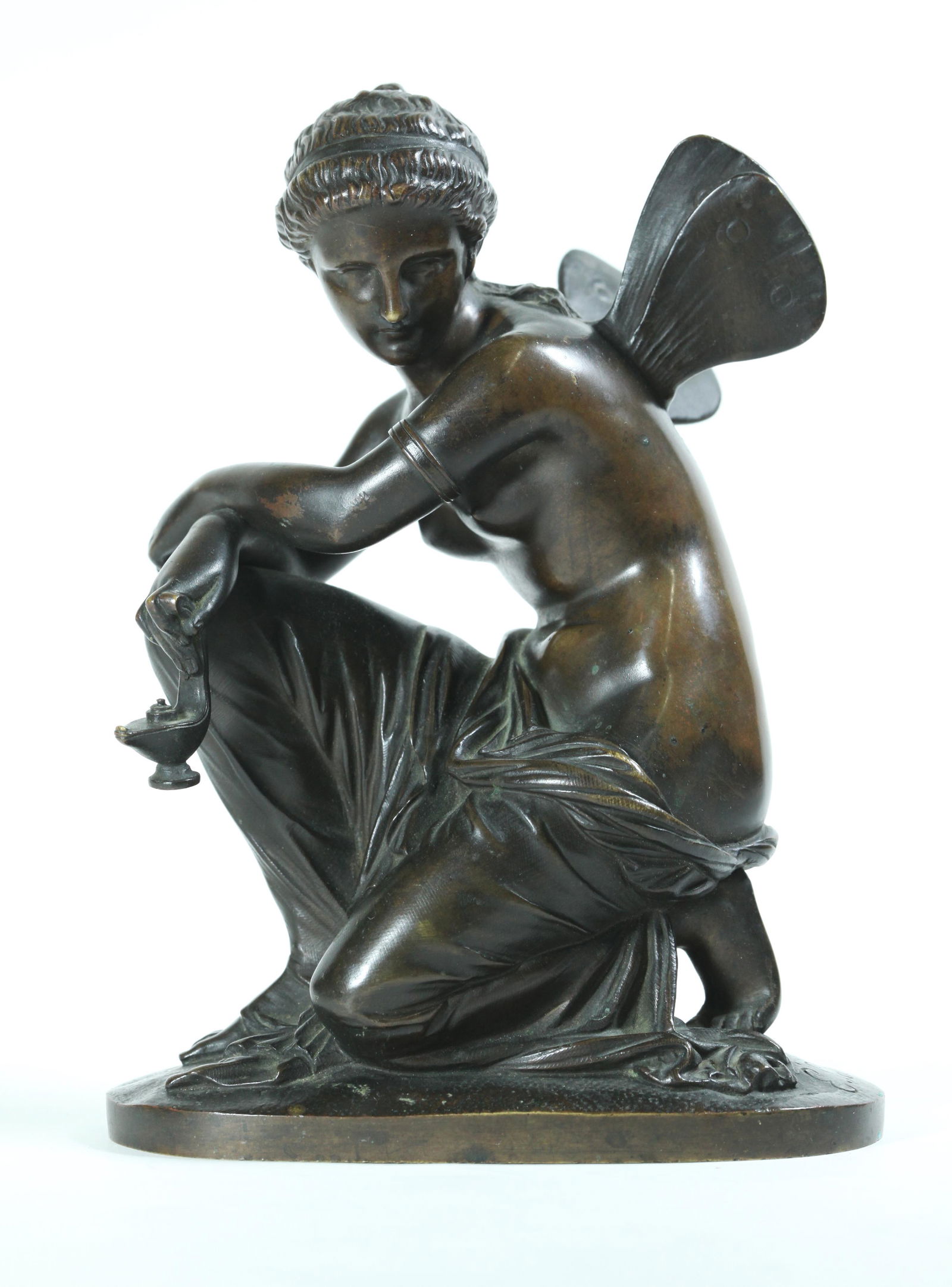Eugene Laurent; 19 C Bronze of "Psyche" with Lamp (1 of 8)
