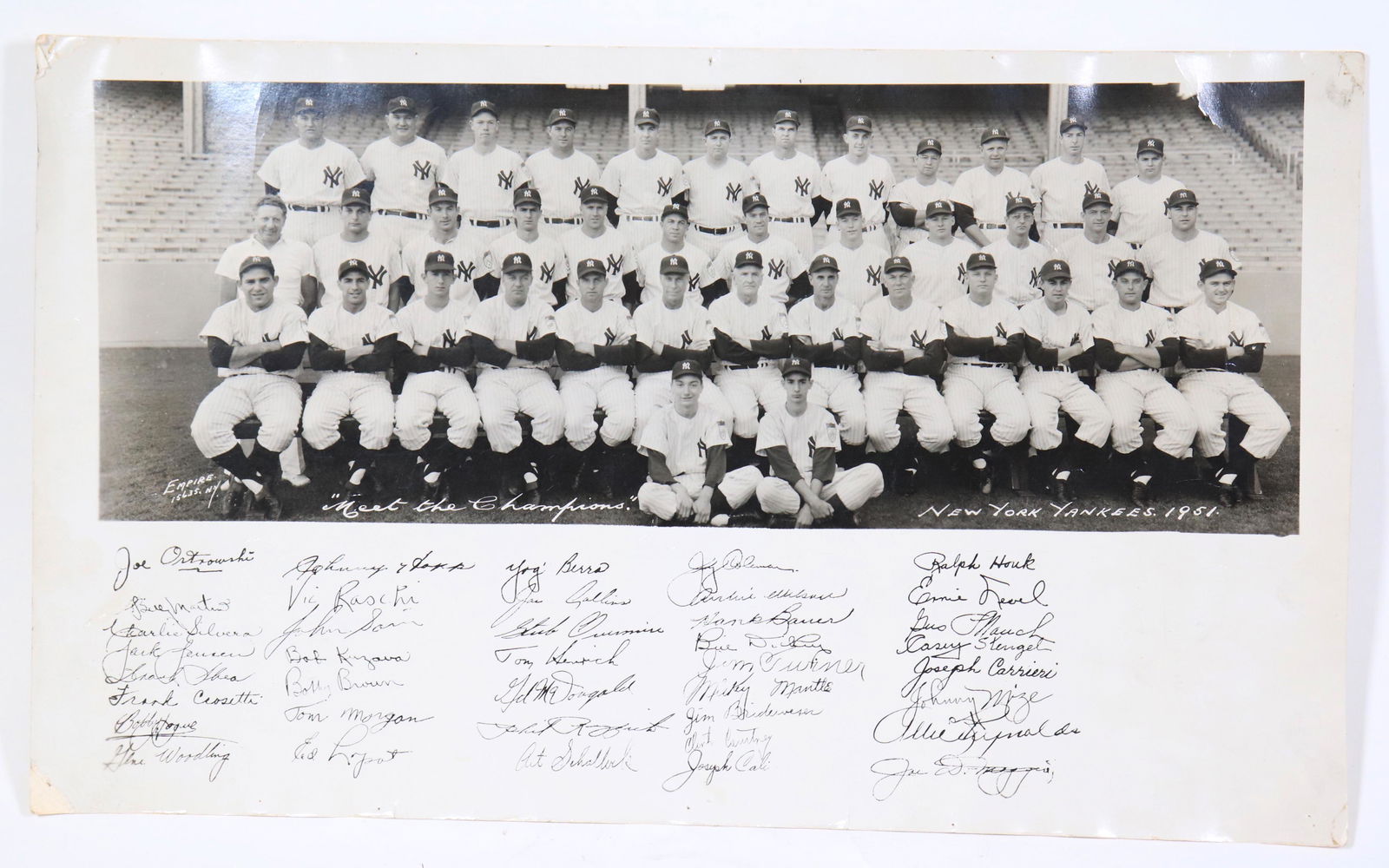 New York Yankees 1951 Team with Photo Autographs (1 of 4)