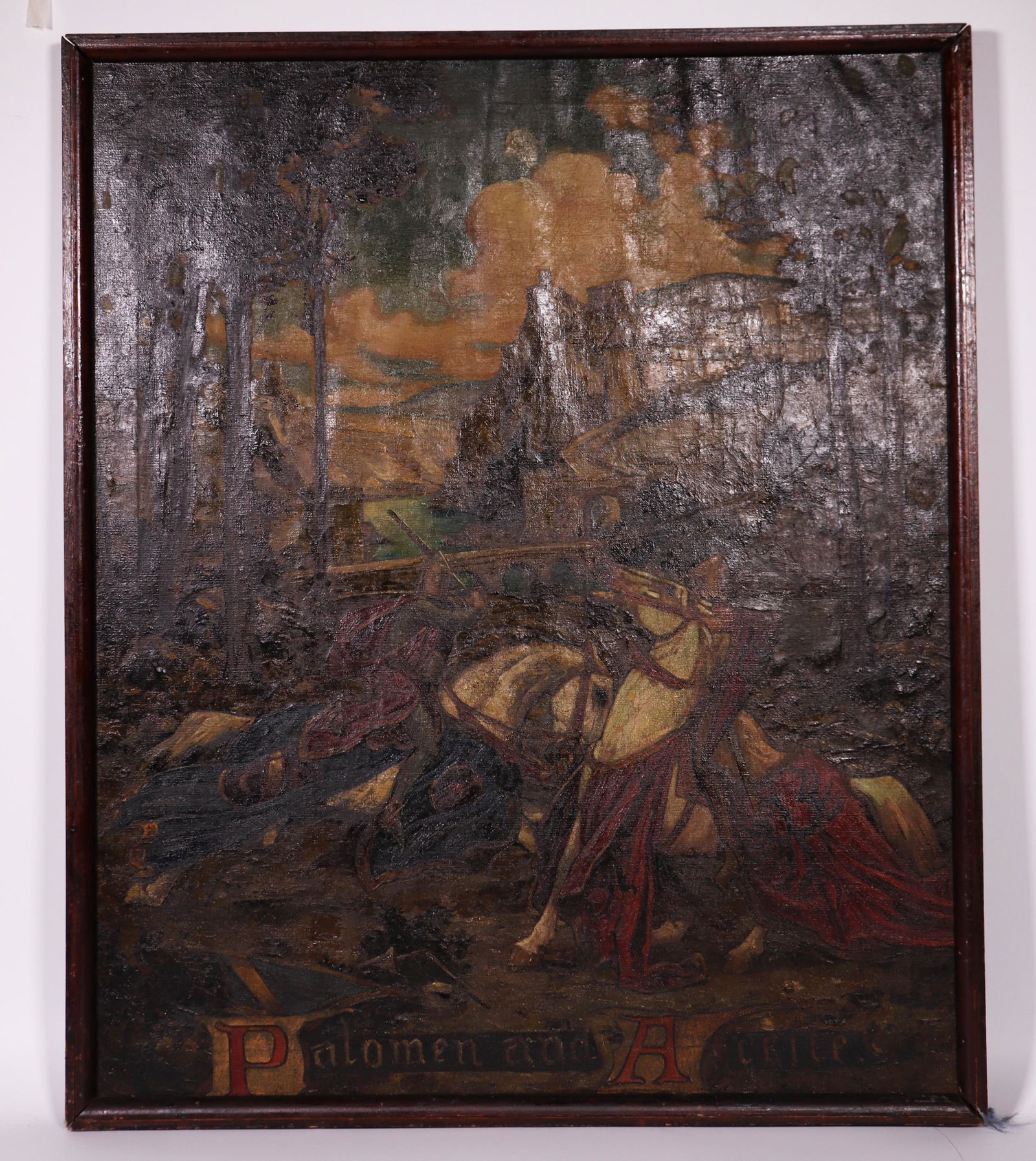 Palamon & Arcite Canterbury Tales Oil Illustration (1 of 6)