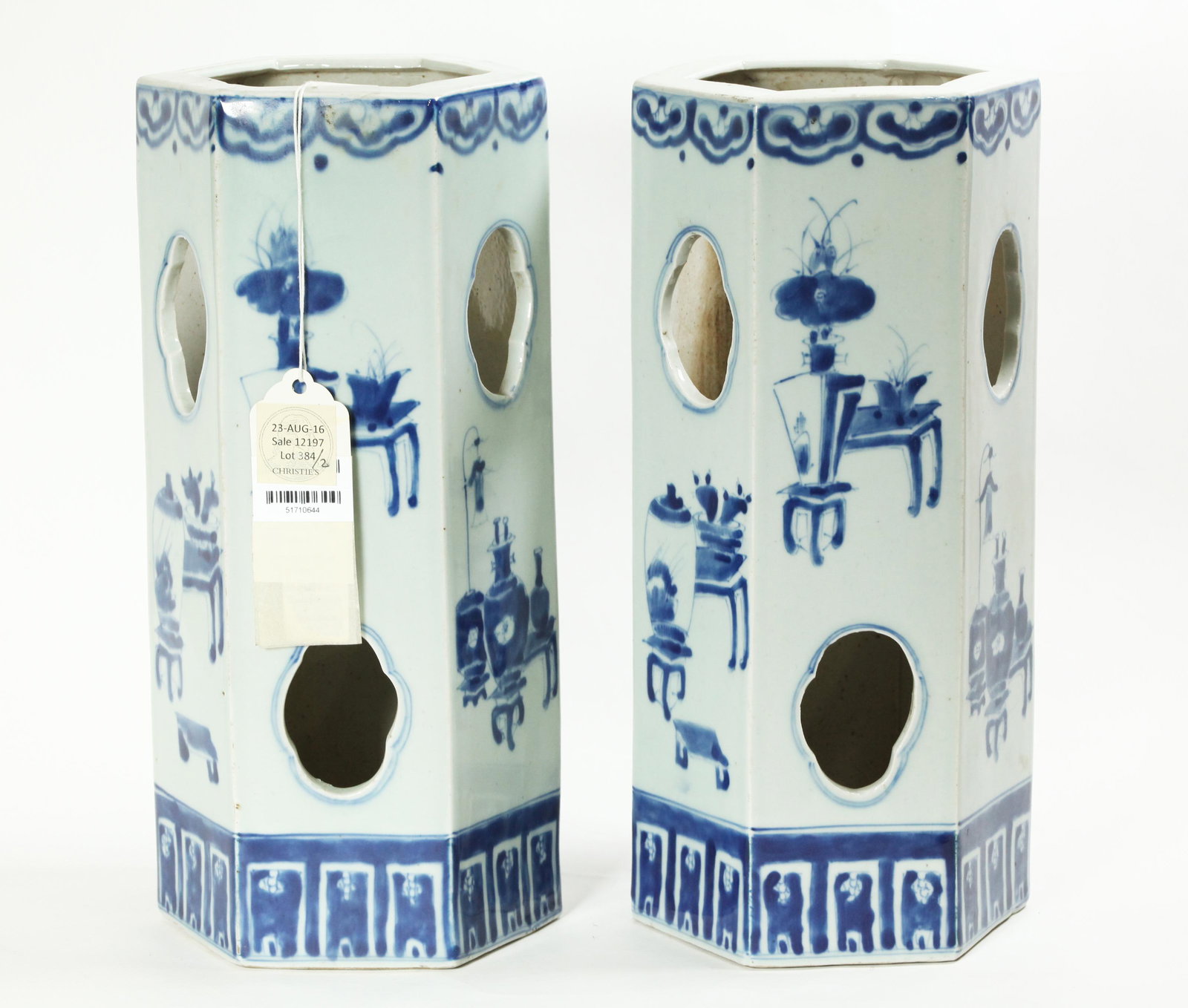 Christie's; Pr 19 C Chinese Porcelain Hat Stands (1 of 6)