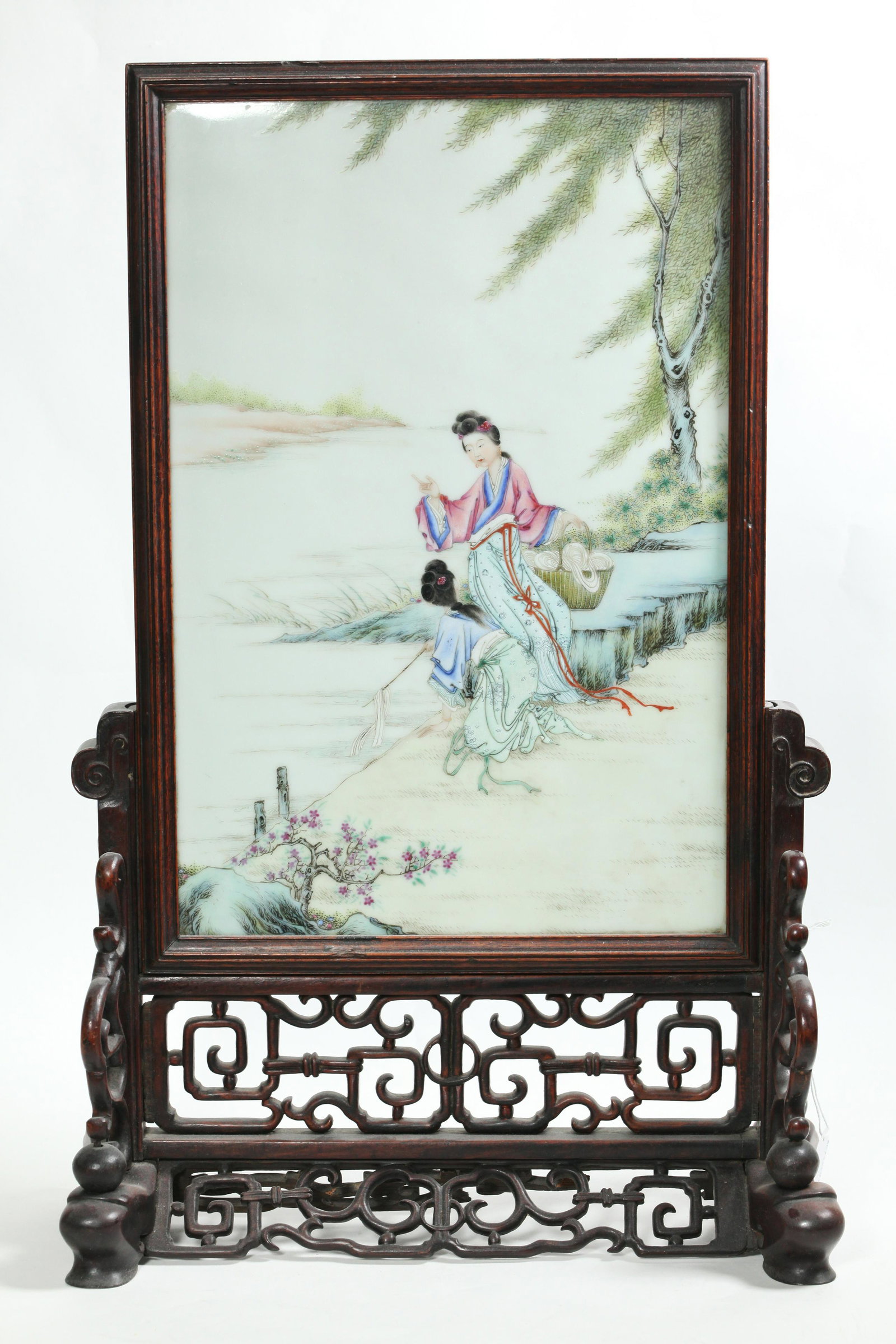 Chinese Qing Dynasty Famille Rose Porcelain Plaque (1 of 6)