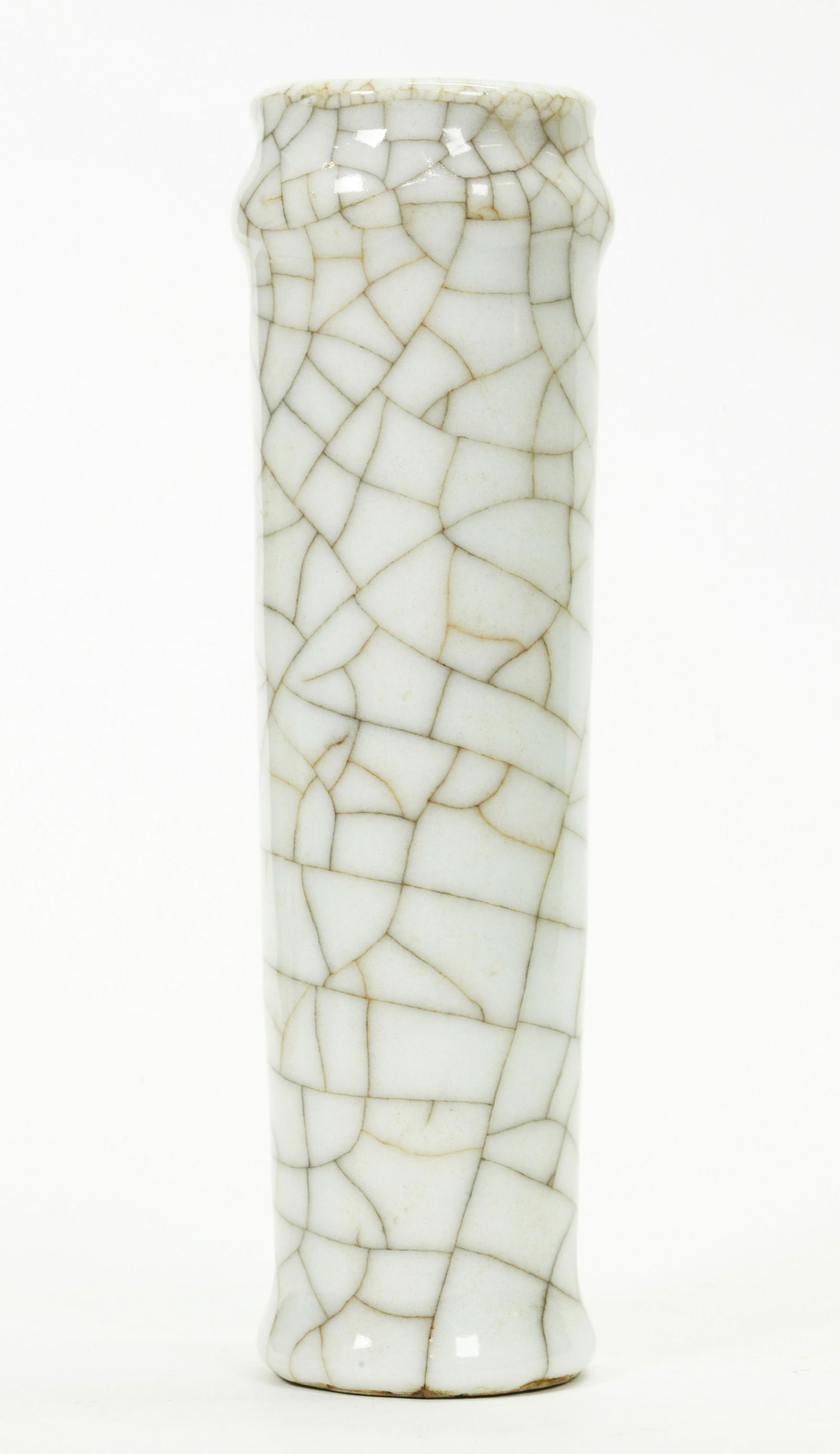 Chinese Guanyao Thick Crackle Porcelain Tall Vase (1 of 5)