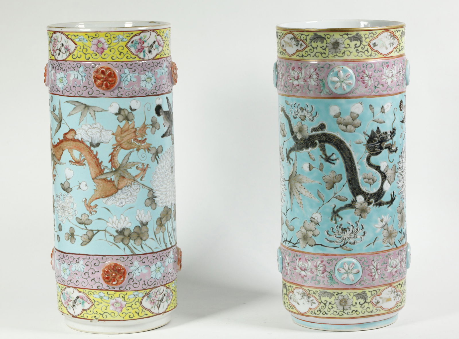 2 Chinese Da Ya Zhai Style Porcelain Hat Stands (1 of 5)