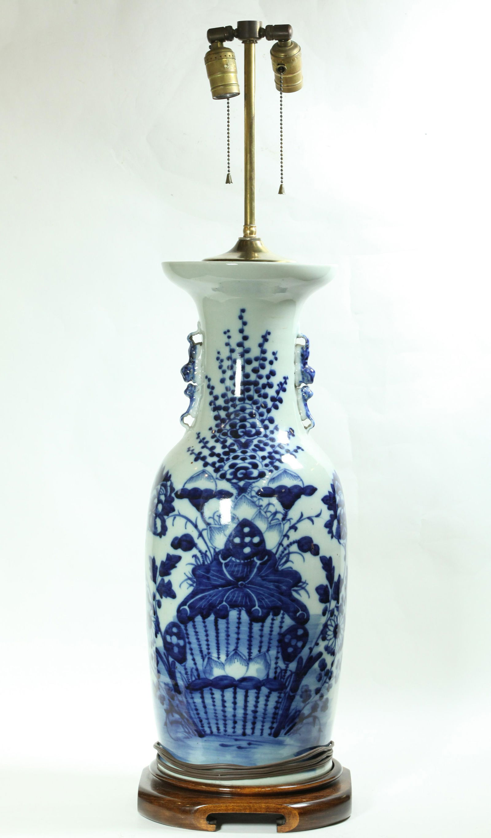 Large Chinese Blue & White Porcelain Vase (1 of 5)