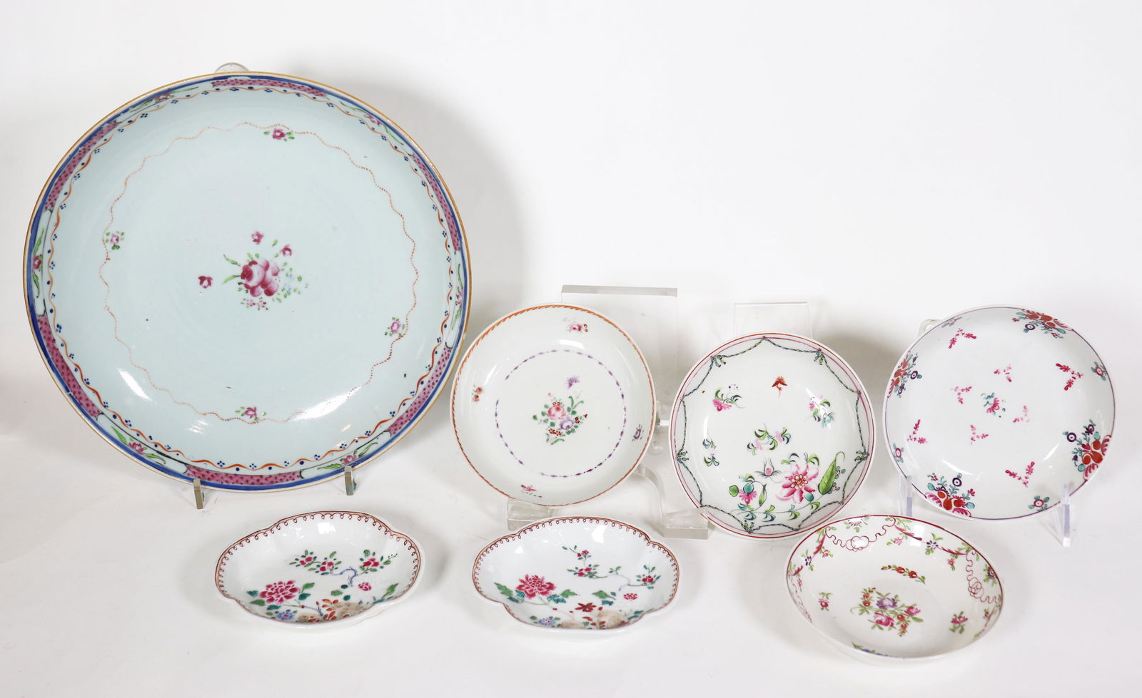 Seven 18 Century Porcelains; 4 Chinese, 3 English (1 of 7)