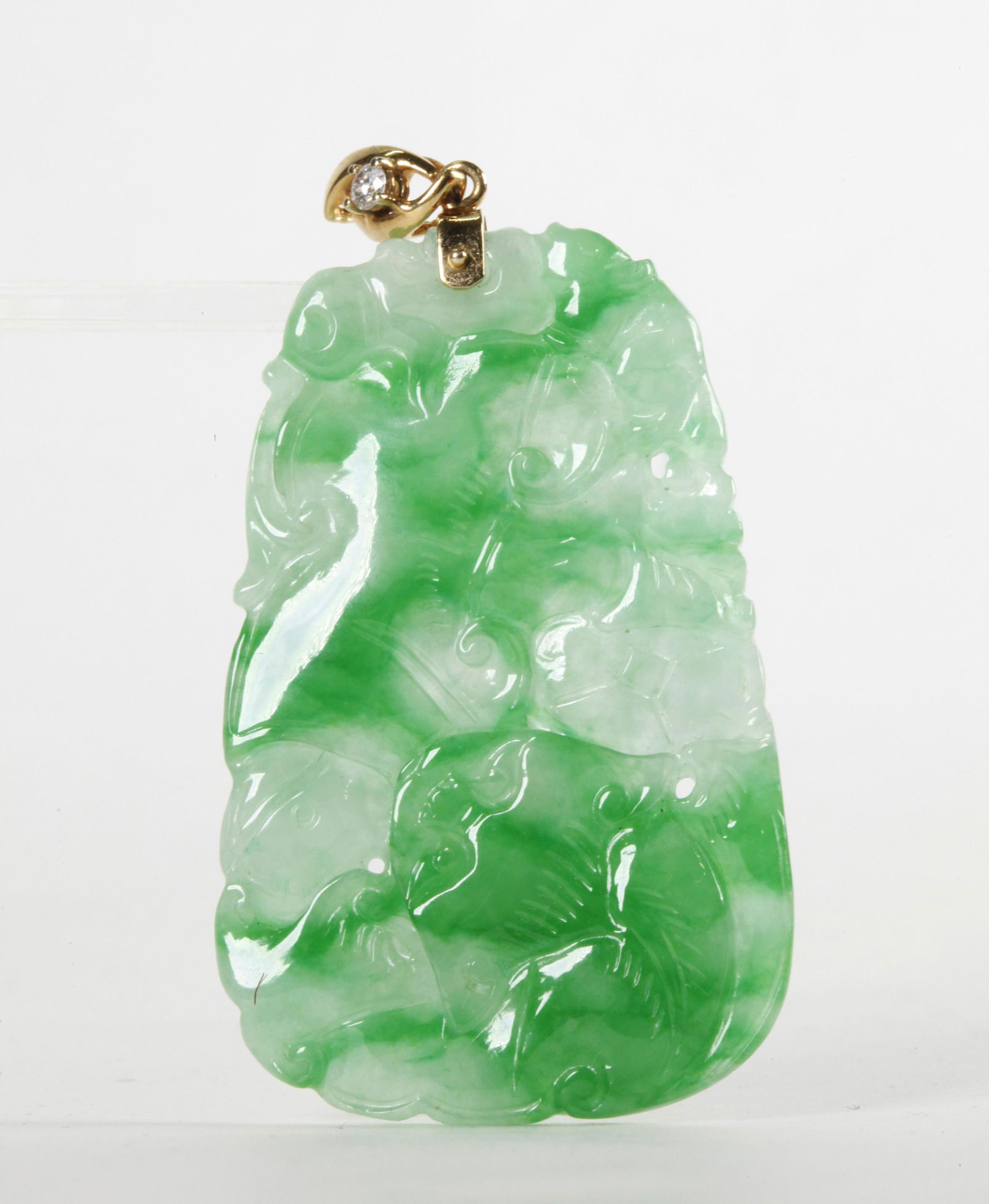 Chinese Apple Green Translucent Jadeite Pendant (1 of 5)