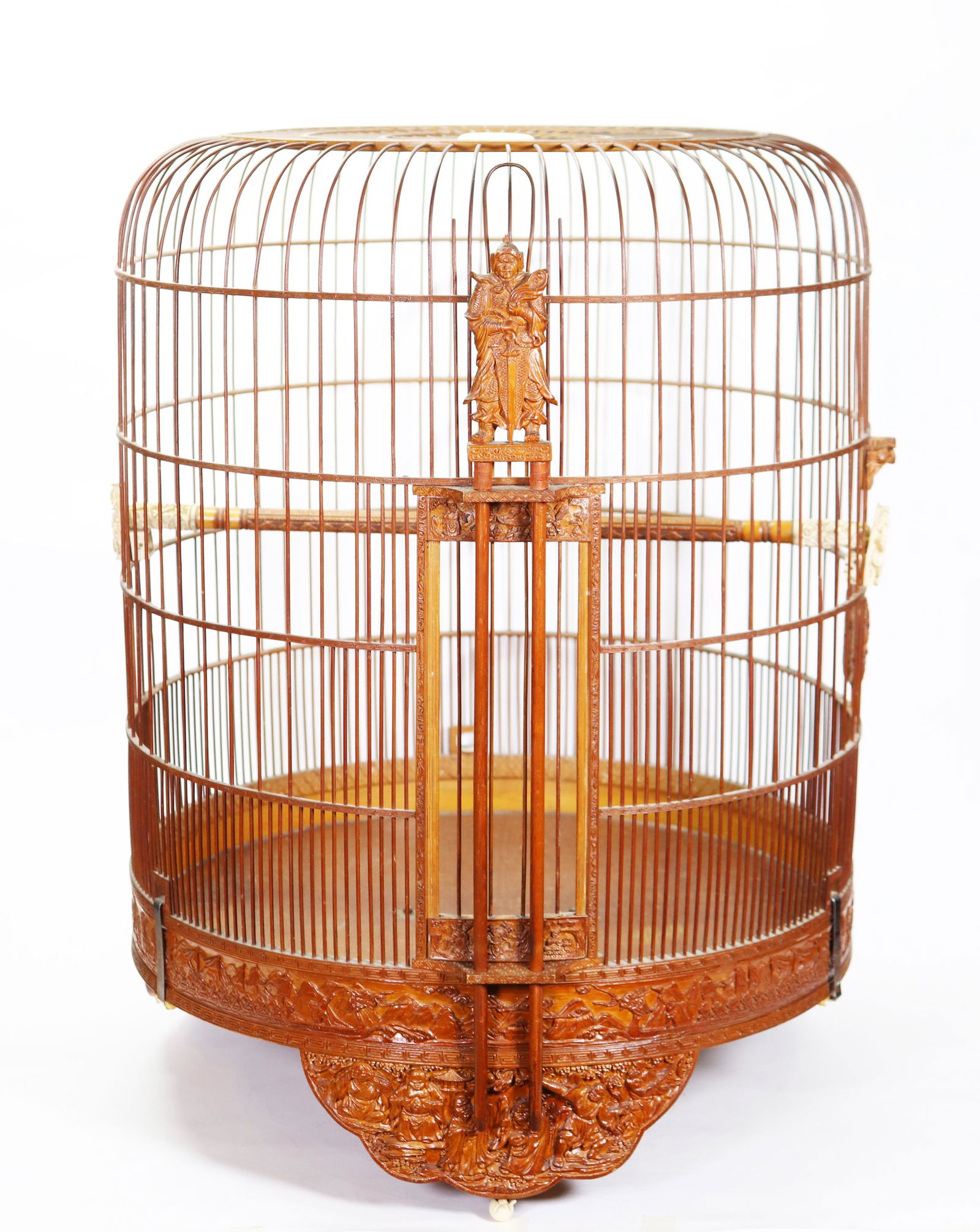 Large Chinese Bamboo Bird Cage on 3 Feet (1 of 11)