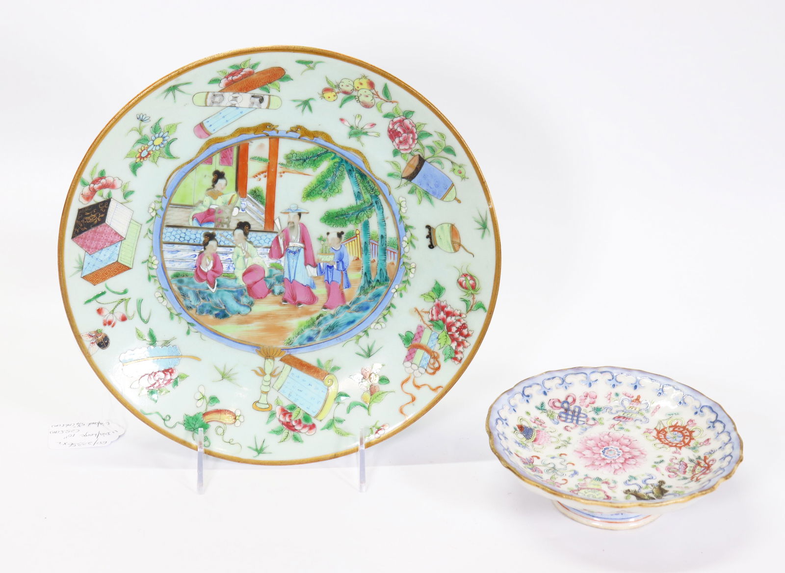 2 Fine Chinese 19 C Famille Rose Porcelain Plates (1 of 5)