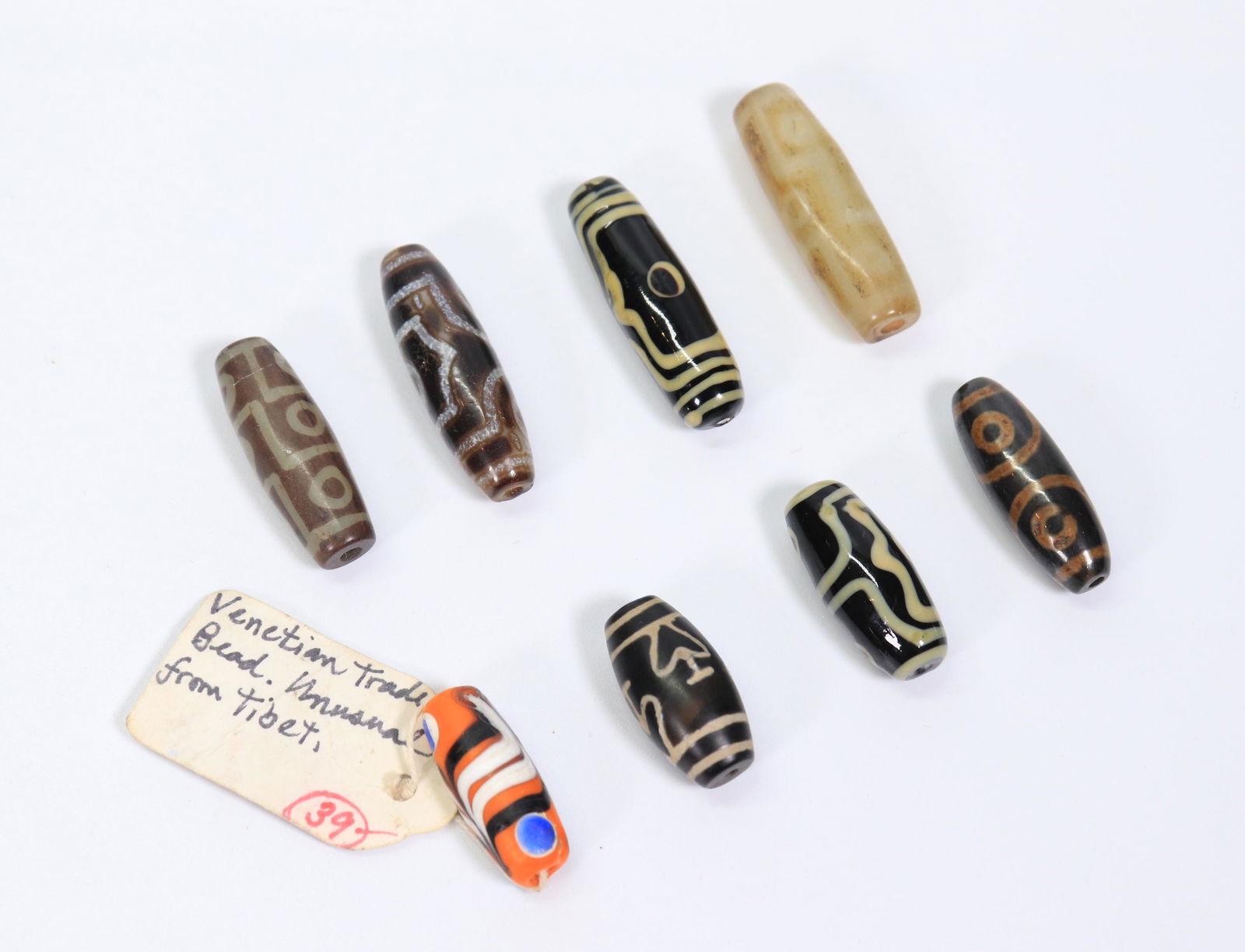 8 Tibetan Dzi Beads (1 of 7)