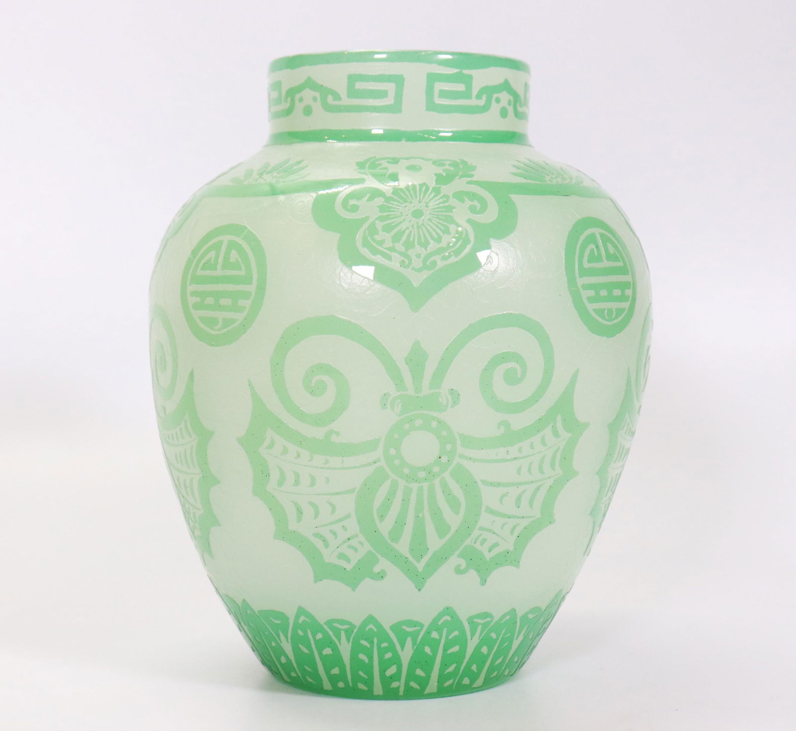 Frederick Carder Steuben Jade Overlay Glass Vase (1 of 5)