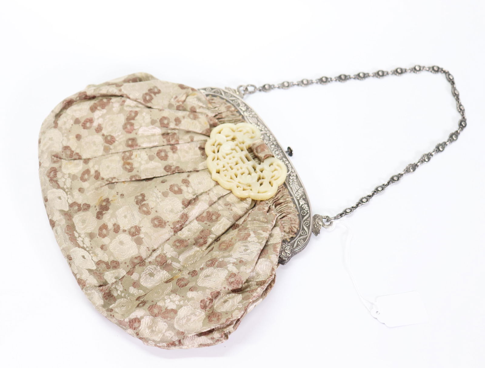 Gorham Silver Handbag Chinese Hardstone Pendant (1 of 8)