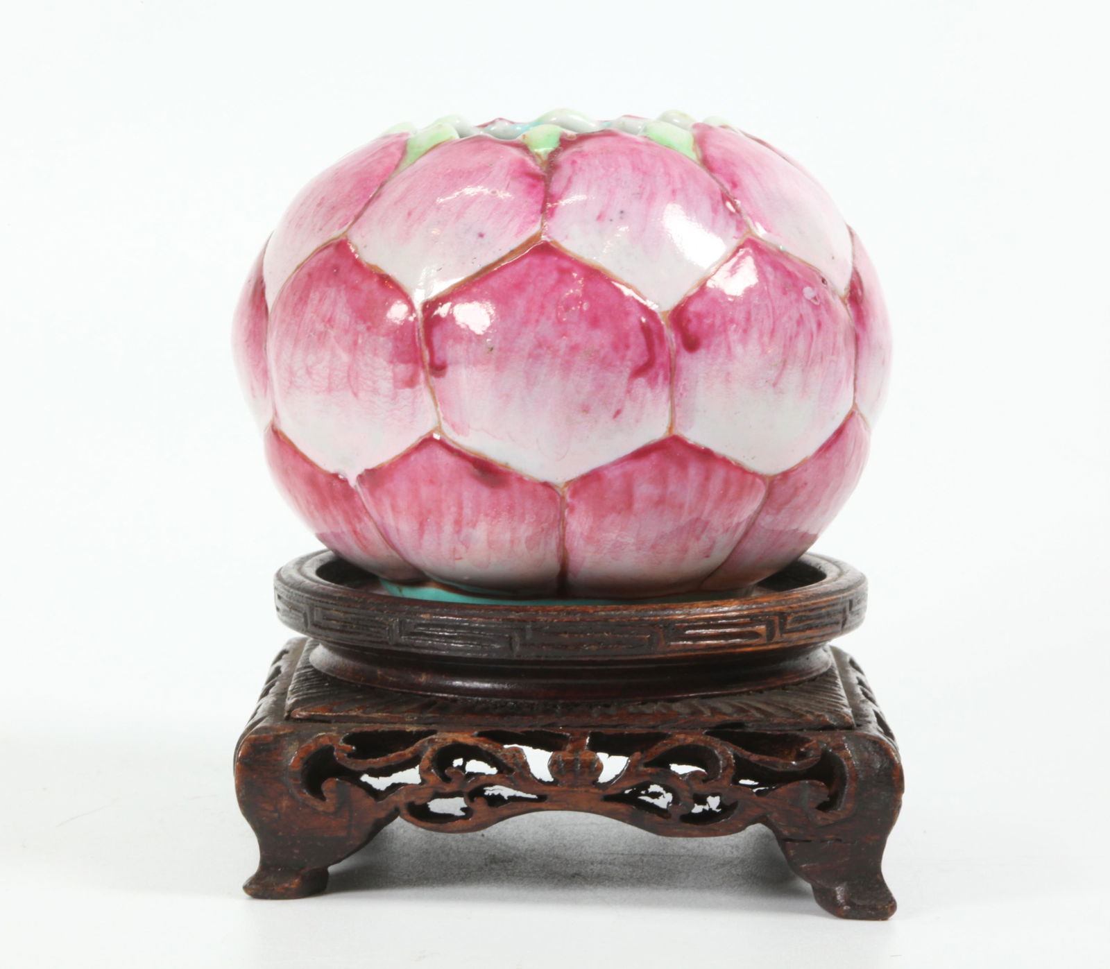 Chinese Famille Rose Porcelain Lotus Bud Water Pot (1 of 5)