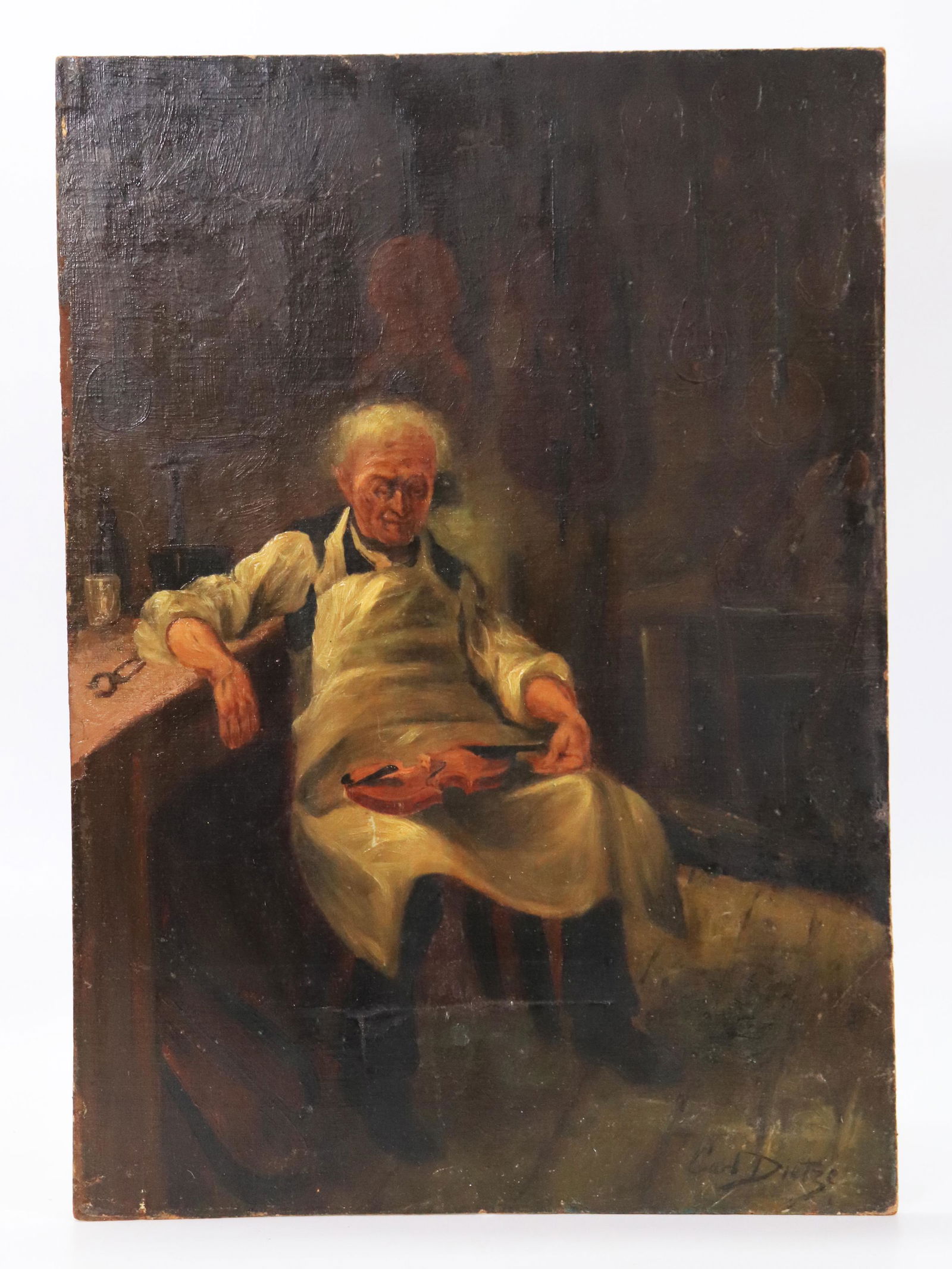 Carl Dietze; 19 C Dutch Oil; Violin Maker's Shop (1 of 4)