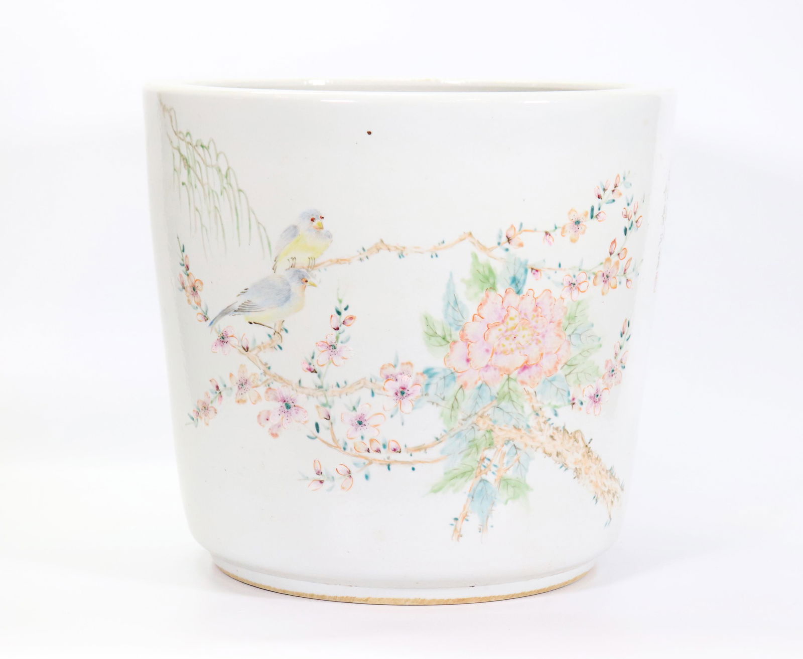 Chinese Artist Enameled Porcelain Large Planter (1 of 6)