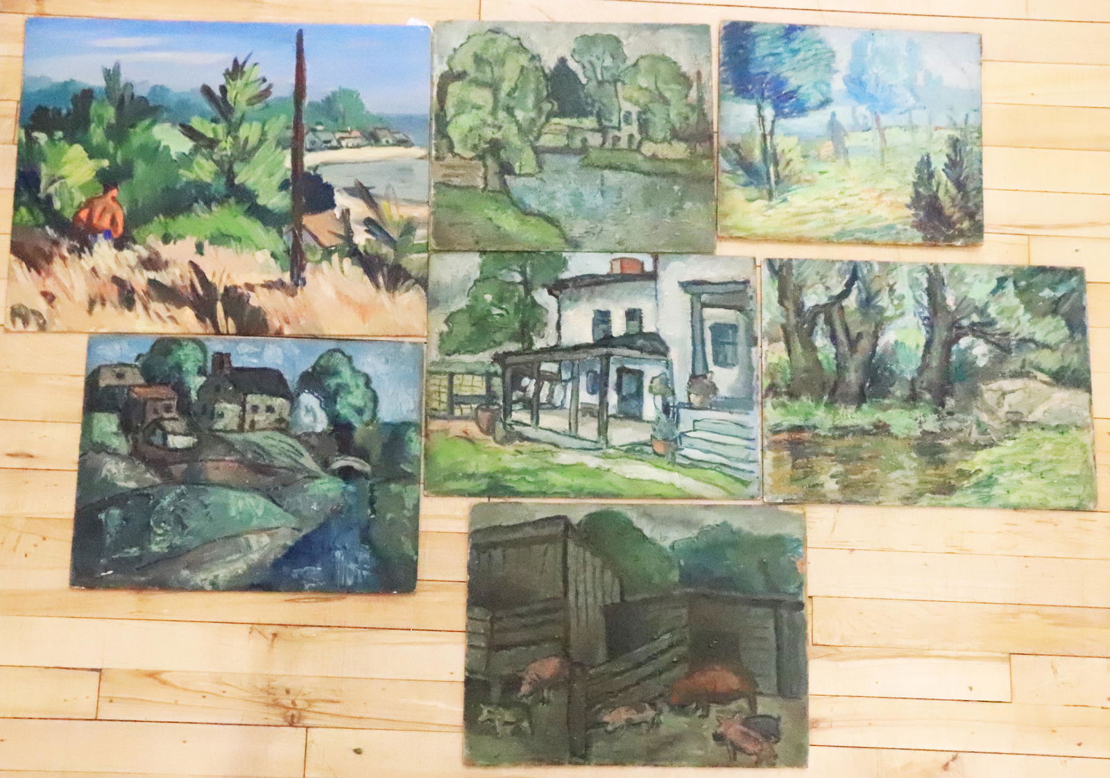 George Swanson; 7 Oil Paintings Landscapes (1 of 7)