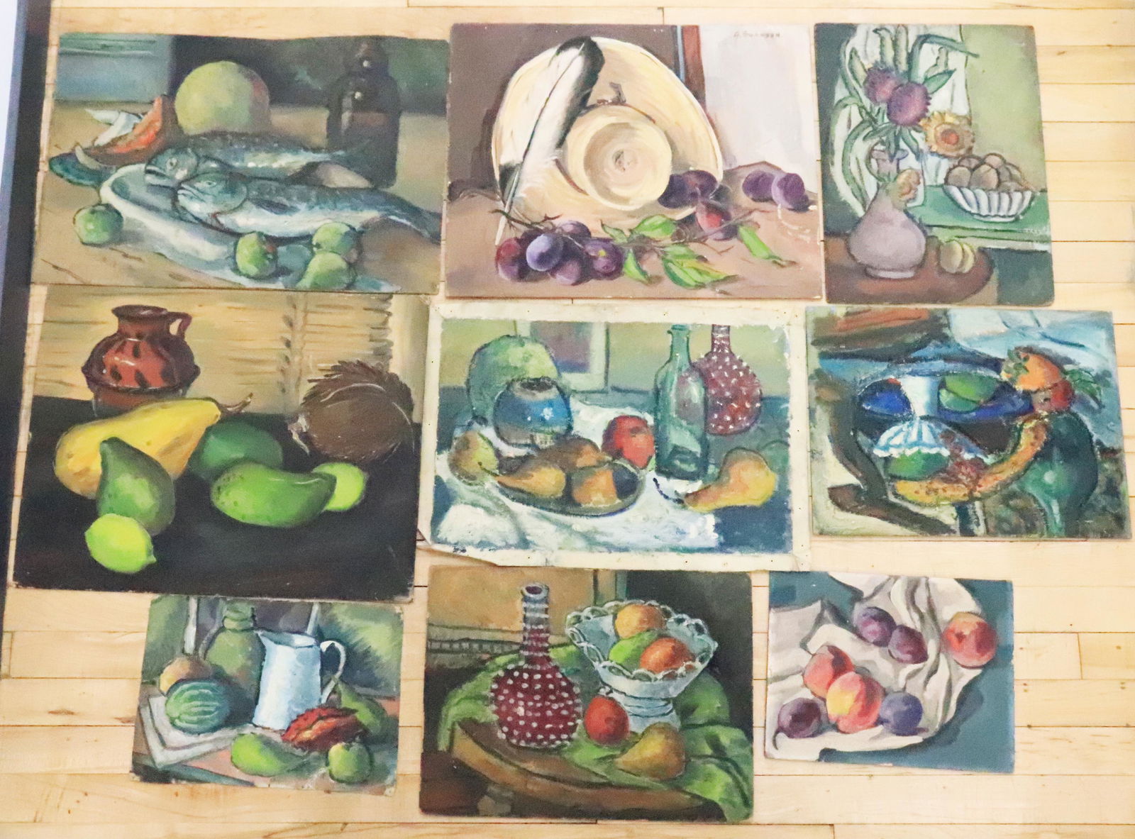 George Swanson; 9 Oil Paintings; Fruit Still Life (1 of 8)