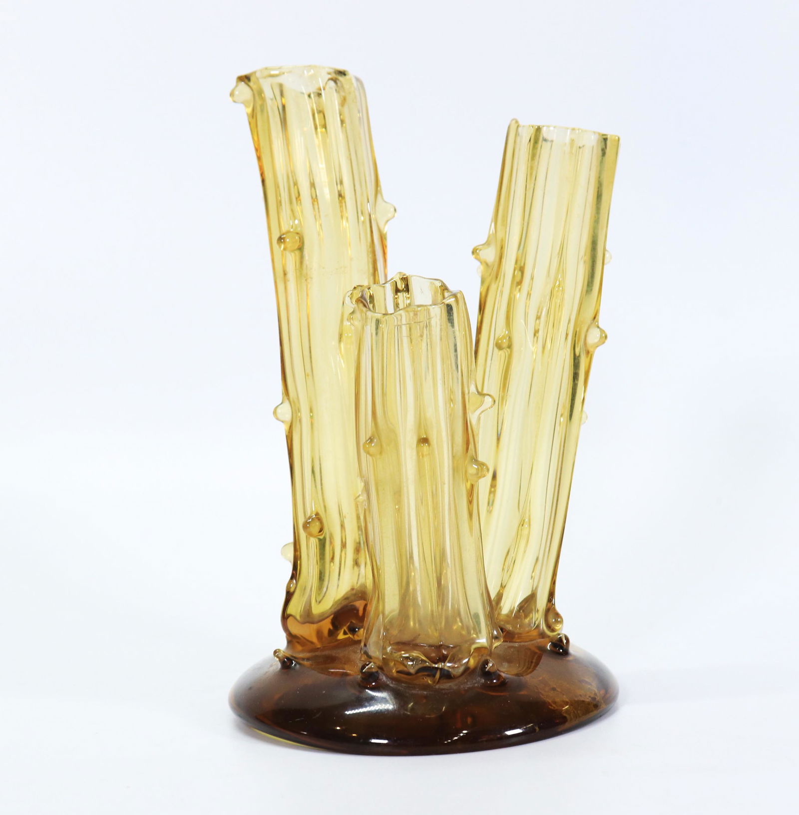 Frederick Carder Steuben Amber Art Glass Bud Vase (1 of 5)