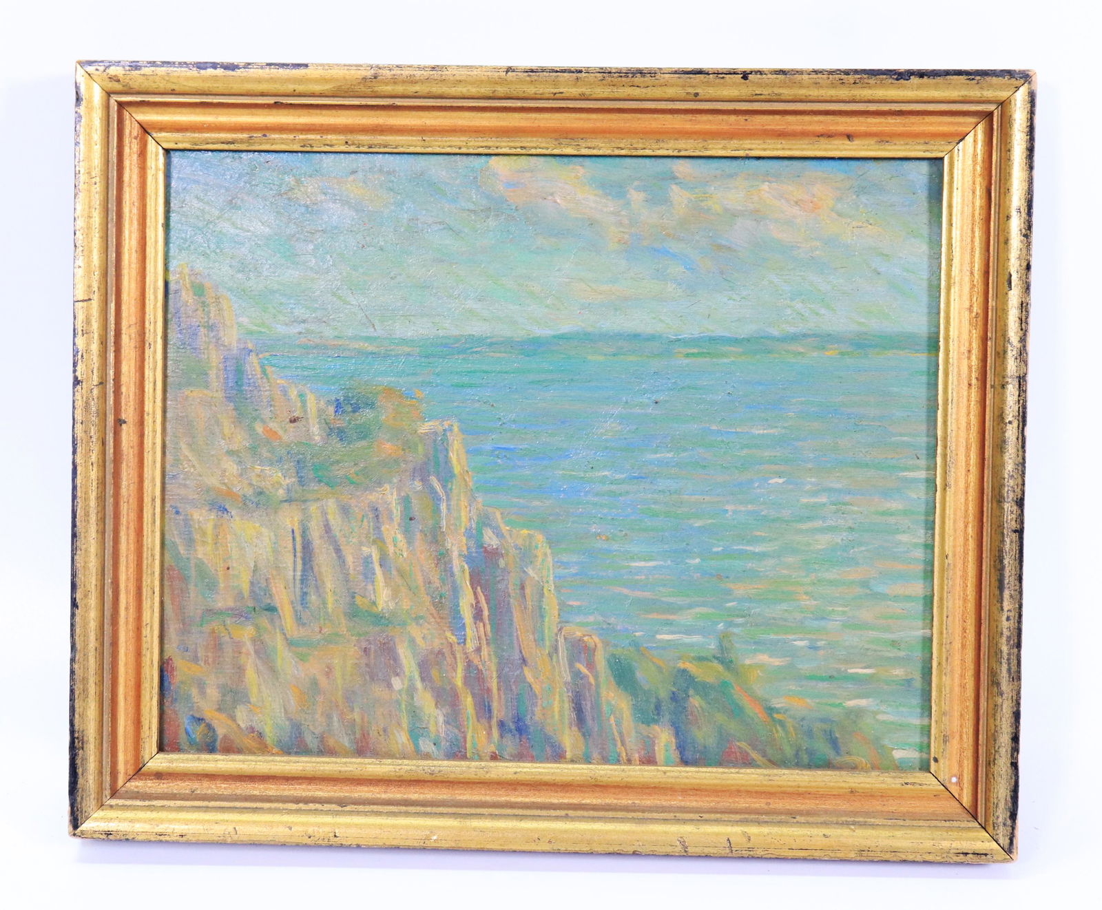 James Knox; Impressionist Cliffs; Oil on Board (1 of 3)