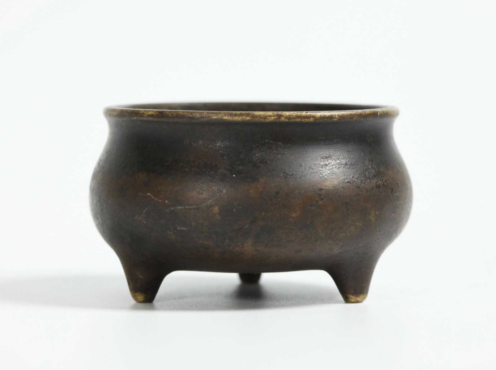 Chinese Qing Miniature Bronze Incense Burner (1 of 5)