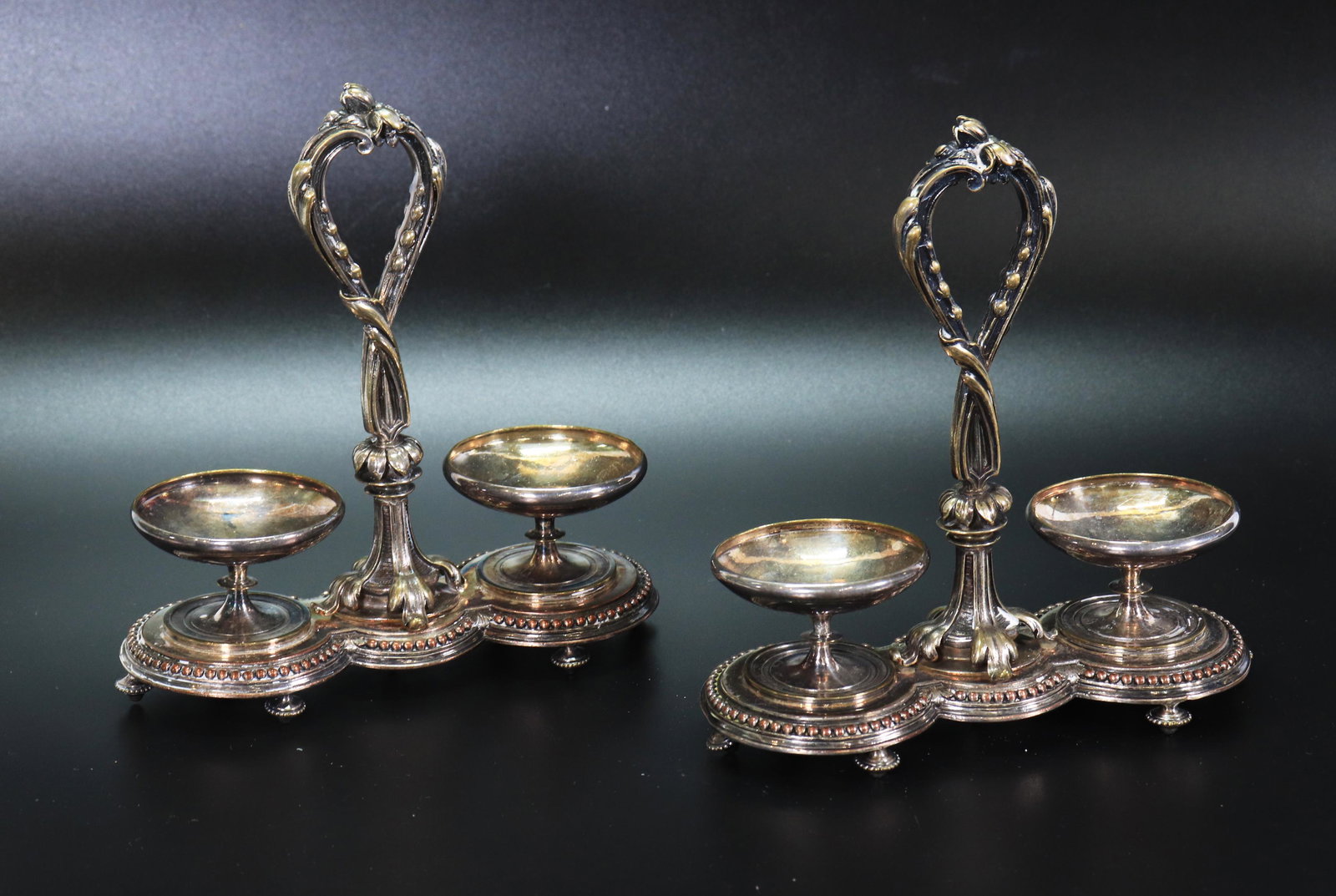 Pr Christofle Louis XV Silver Double Salt Servers (1 of 7)