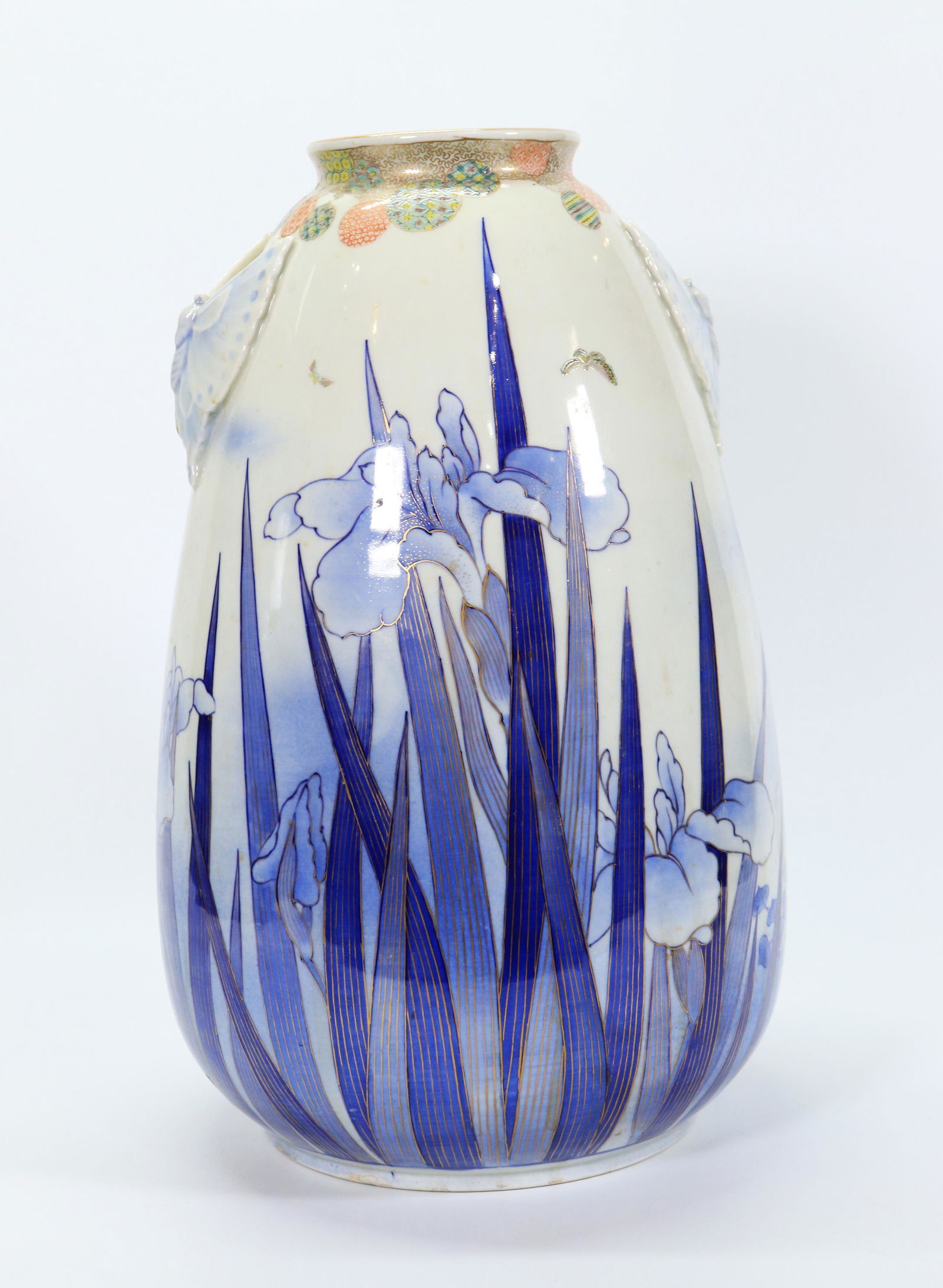 Large Japanese Blue White Porcelain Vase (1 of 6)