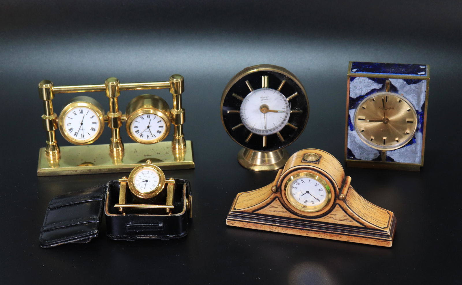 5 Separate Desk Clocks; 3 Quartz, 1 with 2 Faces (1 of 8)