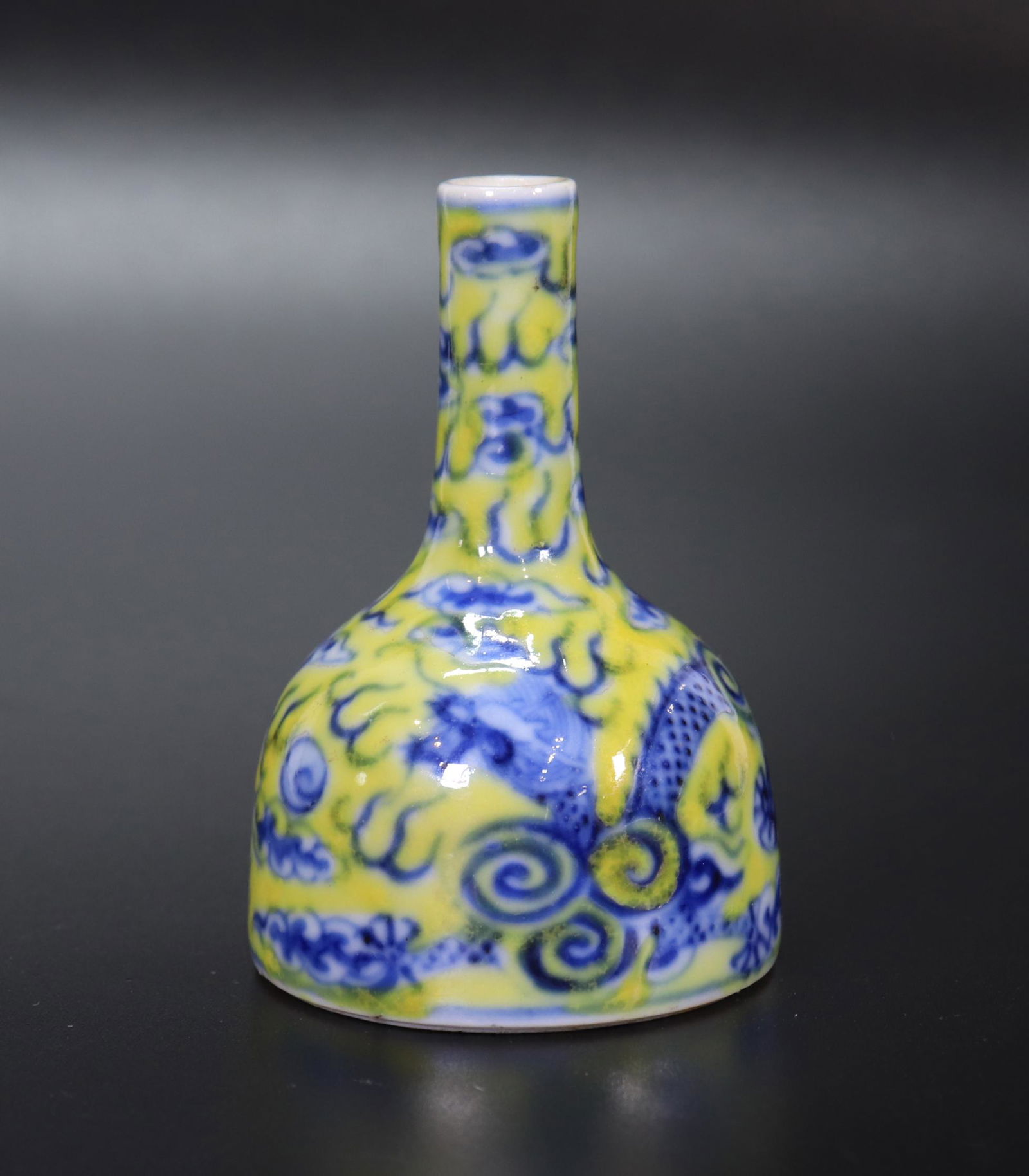 Rare Chinese Blue & White Porcelain Miniature Vase (1 of 5)