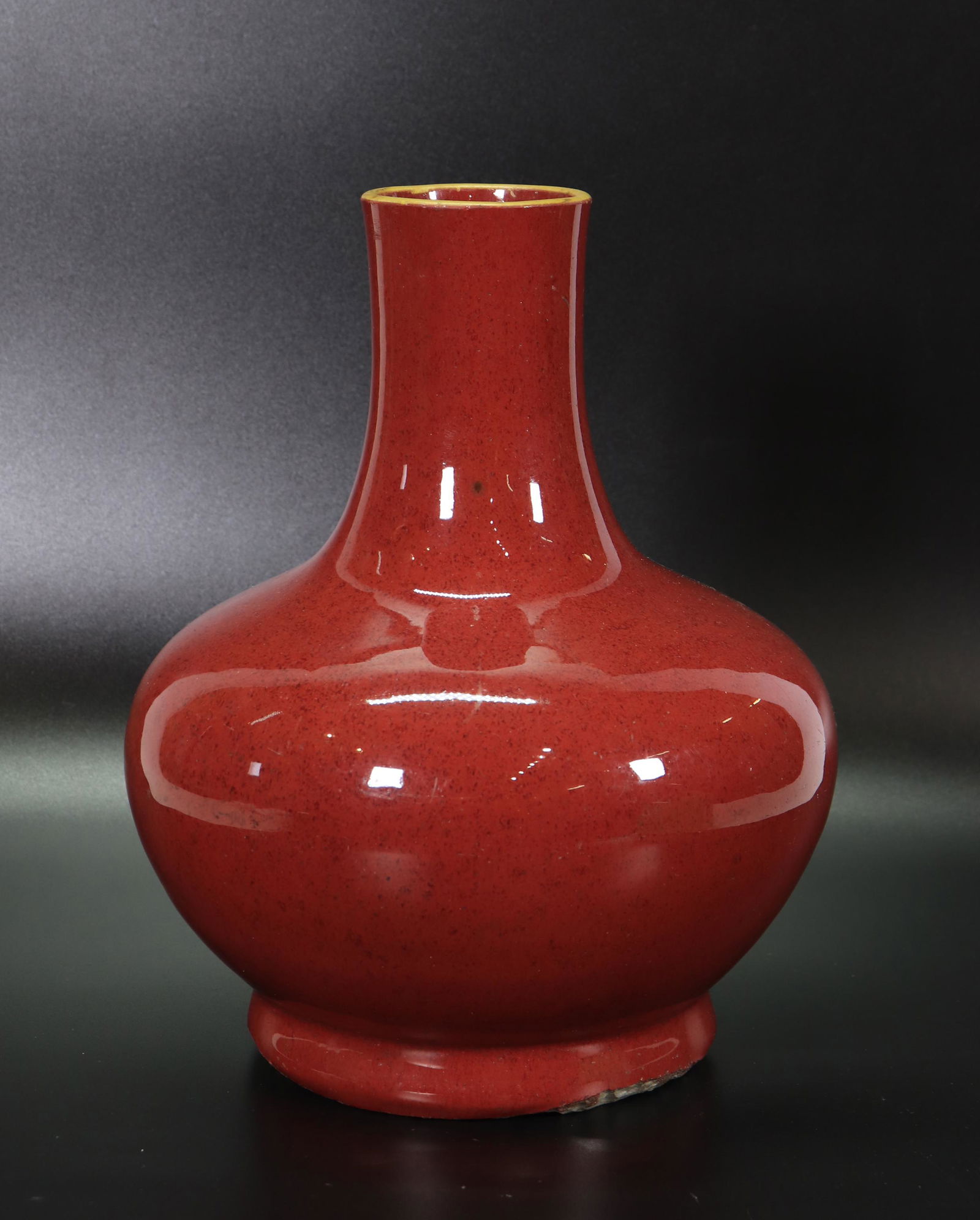 Chinese Qing Langyao Red Crackle Porcelain Vase (1 of 5)
