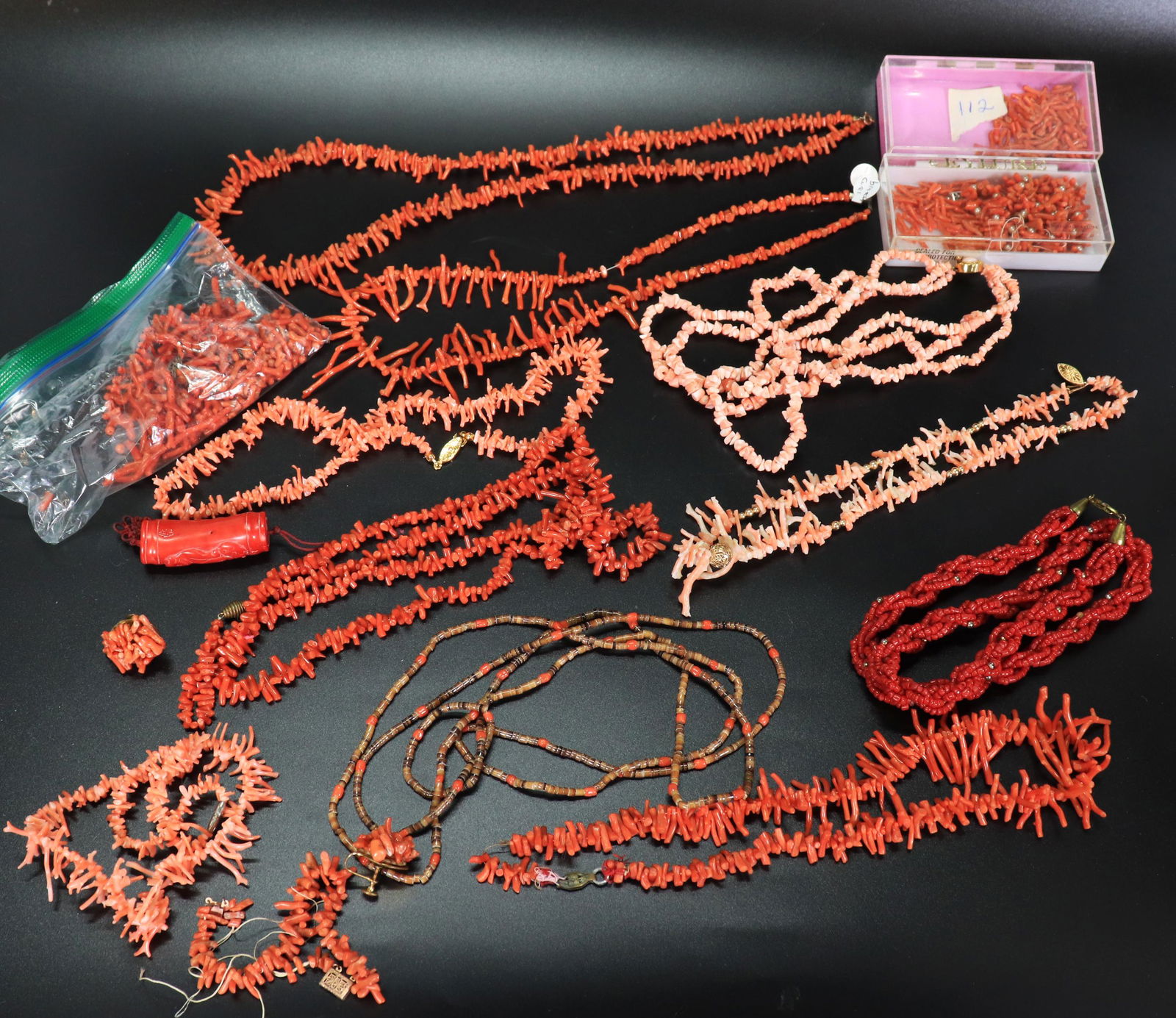 Large Group Branch Coral Drilled or Strung Beads (1 of 5)