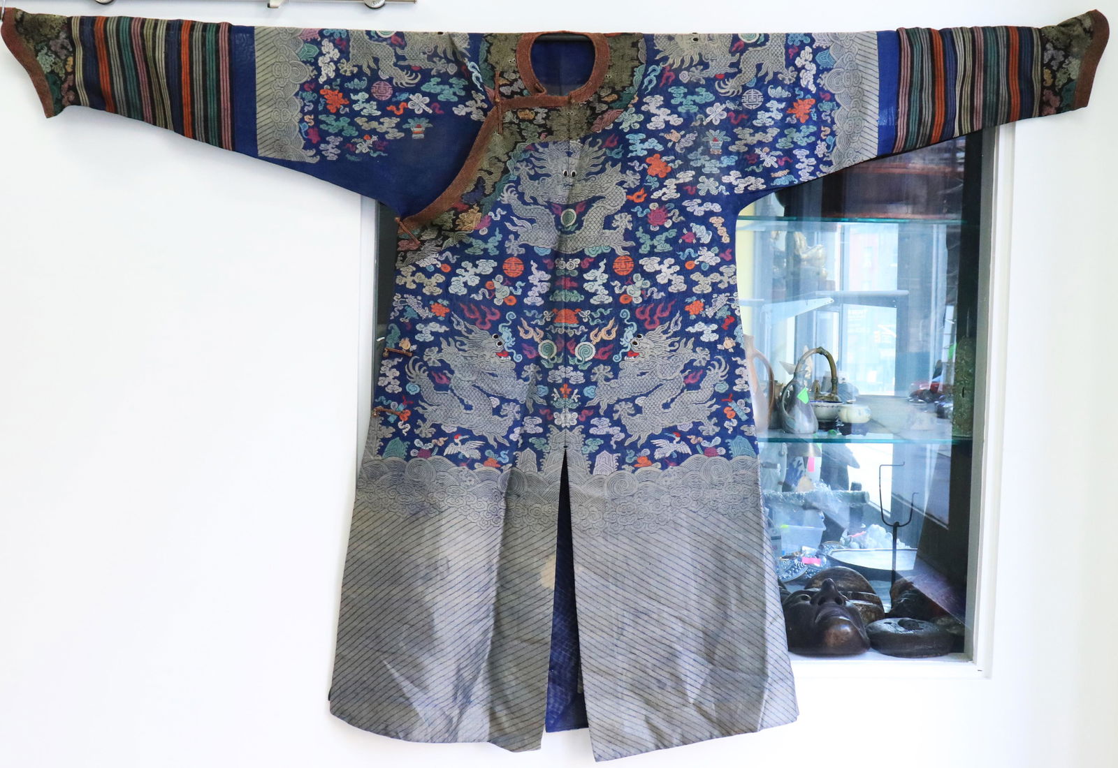 Chinese Late Qing Gauze Summer Dragon Robe (1 of 8)