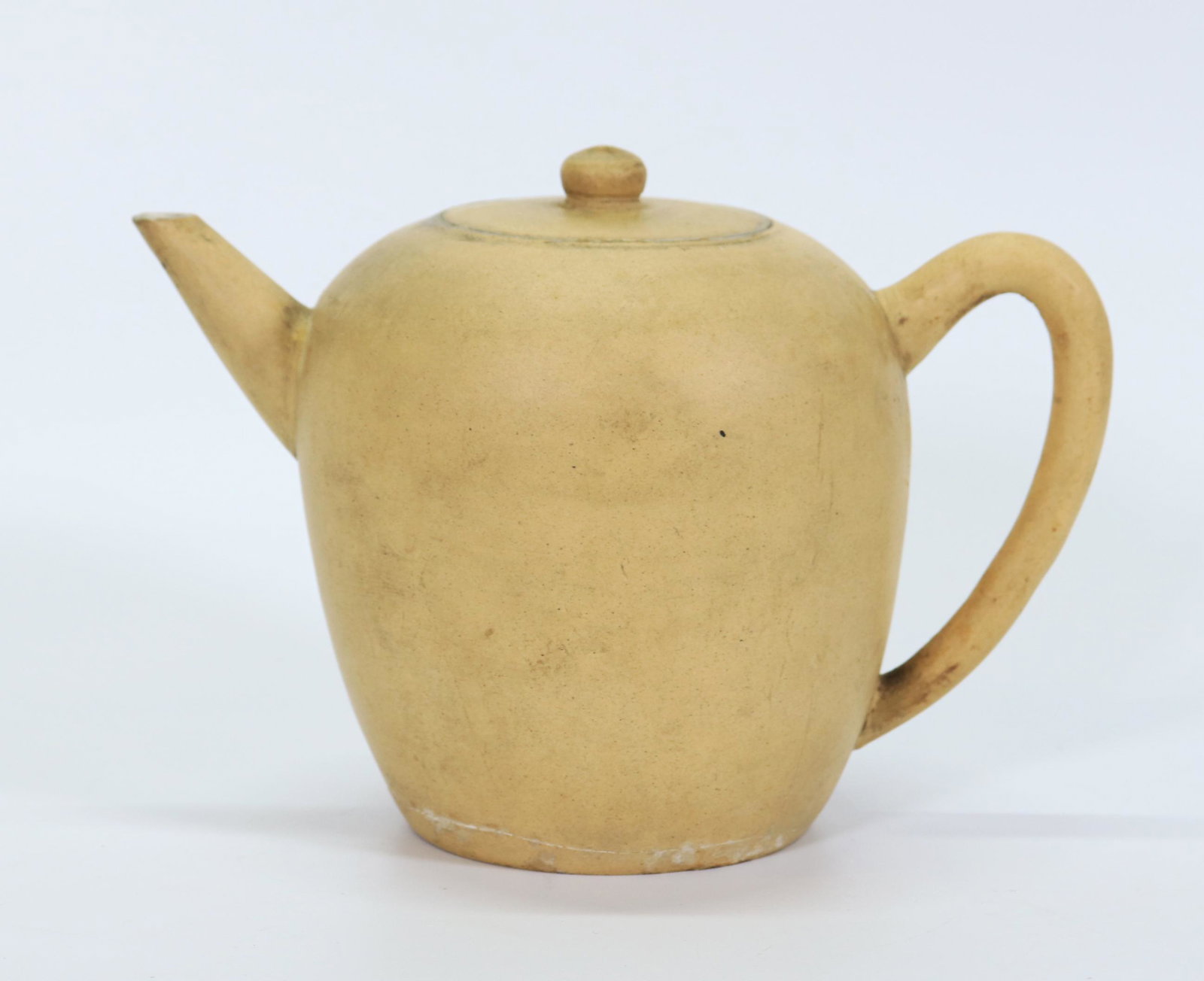Chinese 19th Yixing Light Clay Porcelain Teapot (1 of 5)