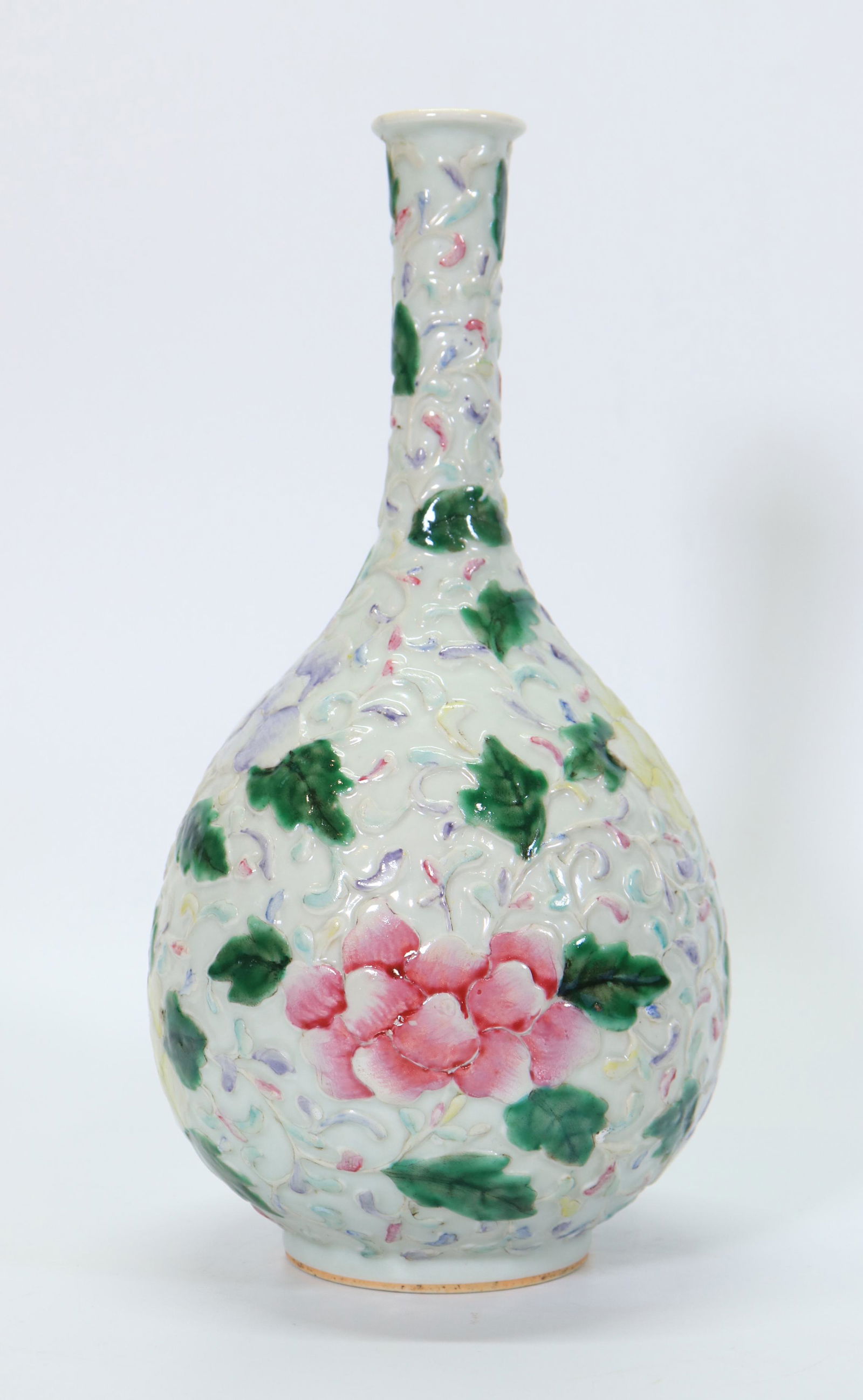 Chiness Famille Rose Enameled Porcelain Vase (1 of 7)