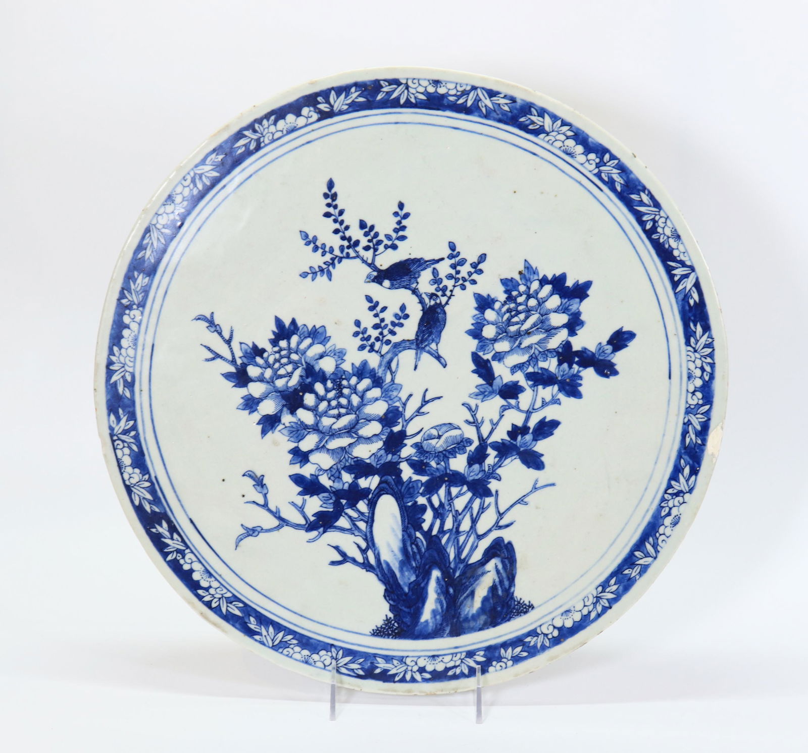Chinese Blue & White Porcelain Round Plaque Table (1 of 6)