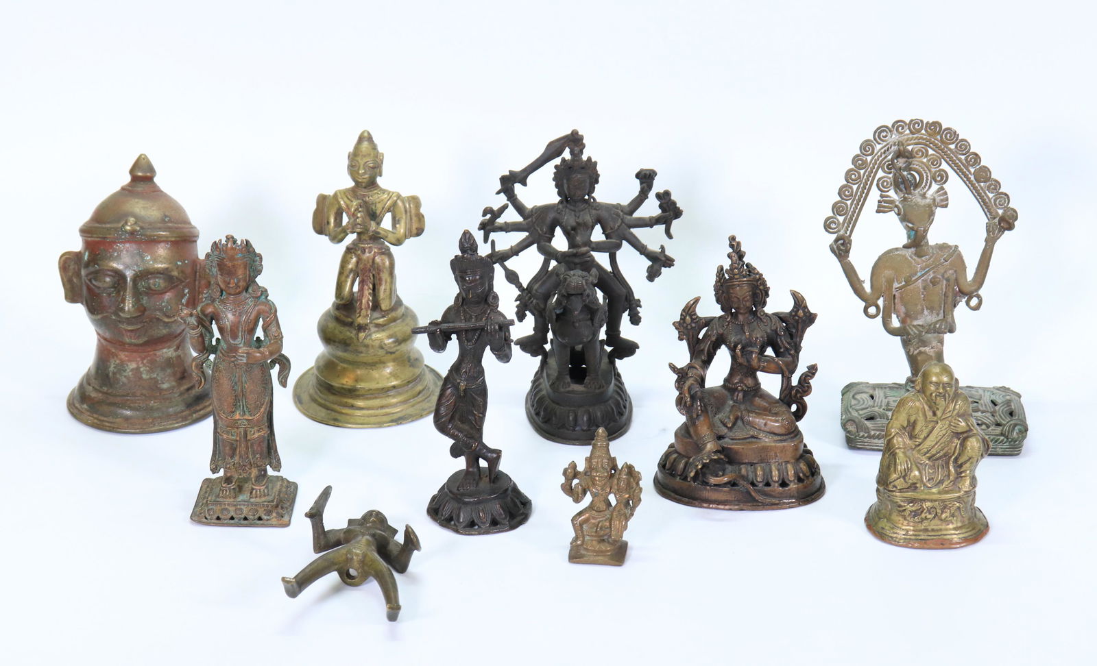 10 Bronze Tibetan South East Asian Votive Figures (1 of 11)