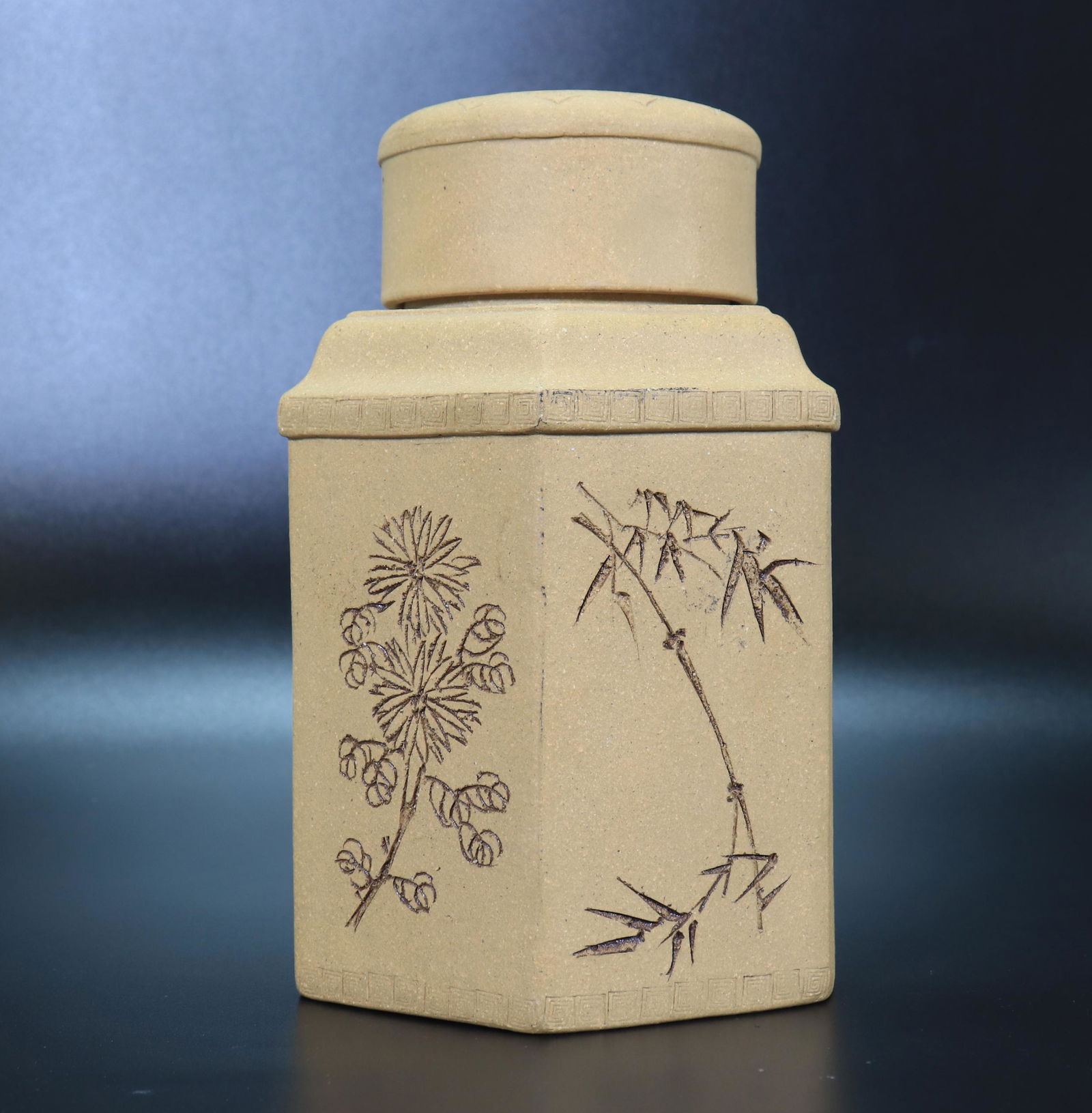 Large Chinese Light Clay Yixing Tea Canister (1 of 5)