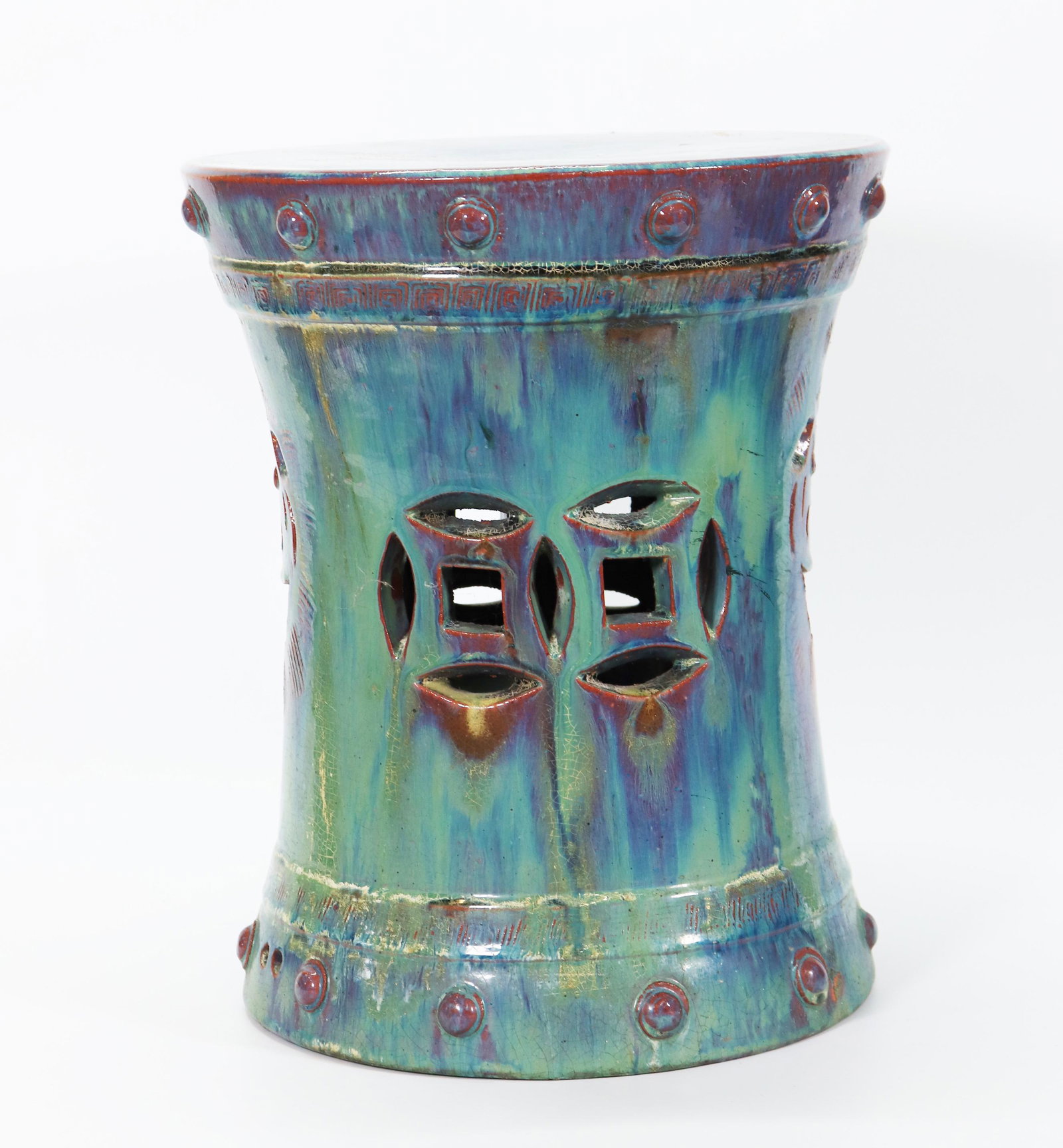Chinese Junyao Shiwan Porcelain Small Garden Seat (1 of 7)
